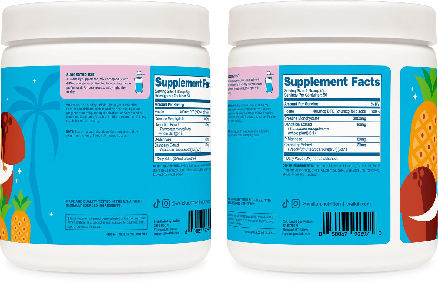 Wellah Creatine for Women Powder (8.9)