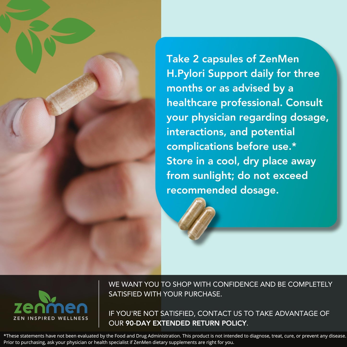 Zenmen Gut Health Bundle Body Odor and H.Pylori Support 120 Tablets