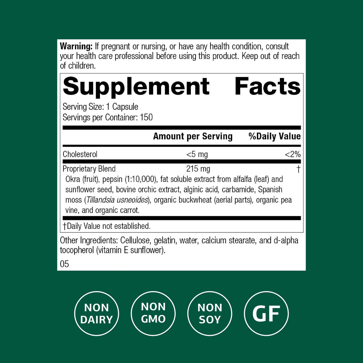 Standard Process Inc. Okra Pepsin E3 Capsules 150