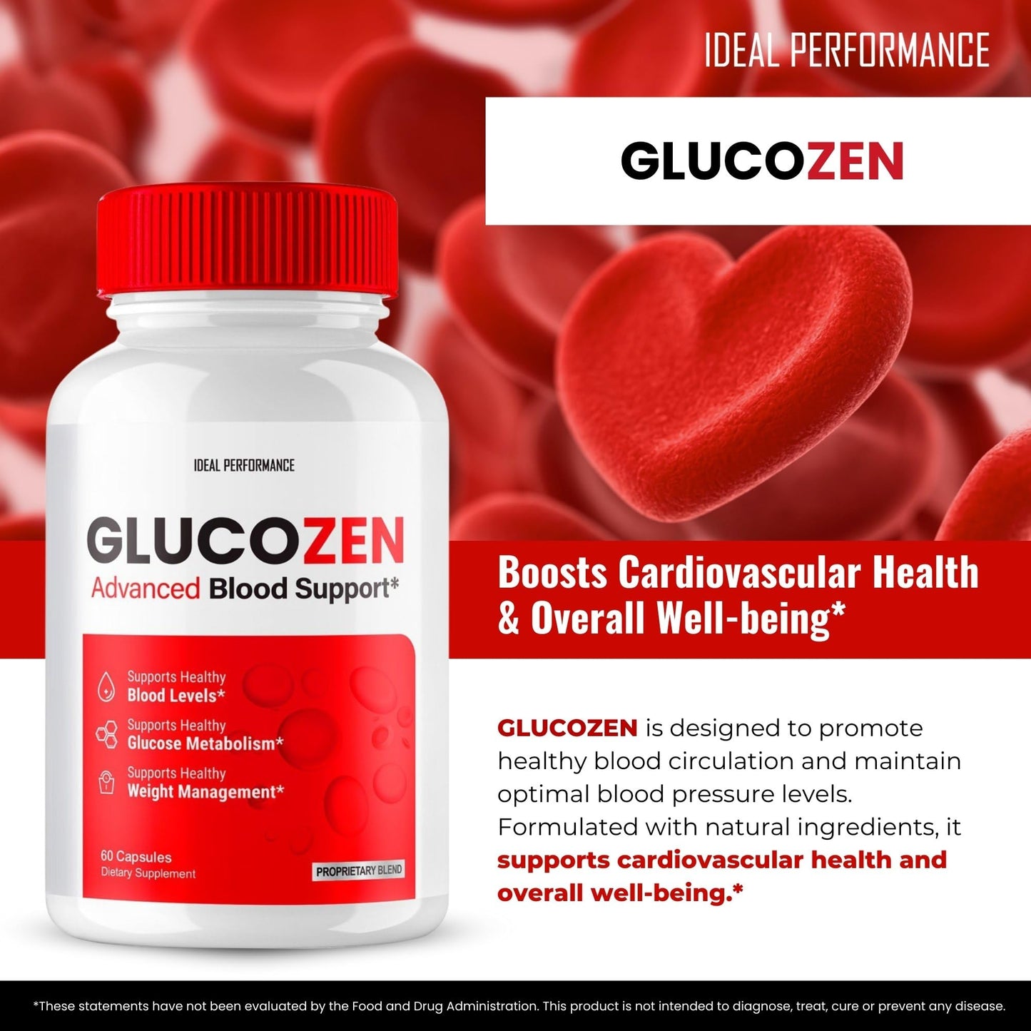 IDEAL PERFORMANCE Glucozen Capsules, 300 Count