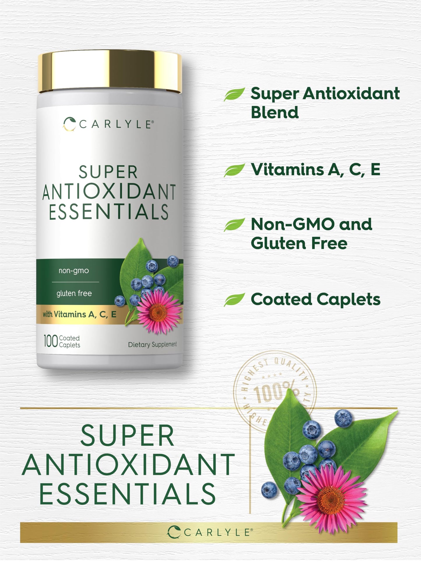 Carlyle Antioxidants Supplement Caplets 100