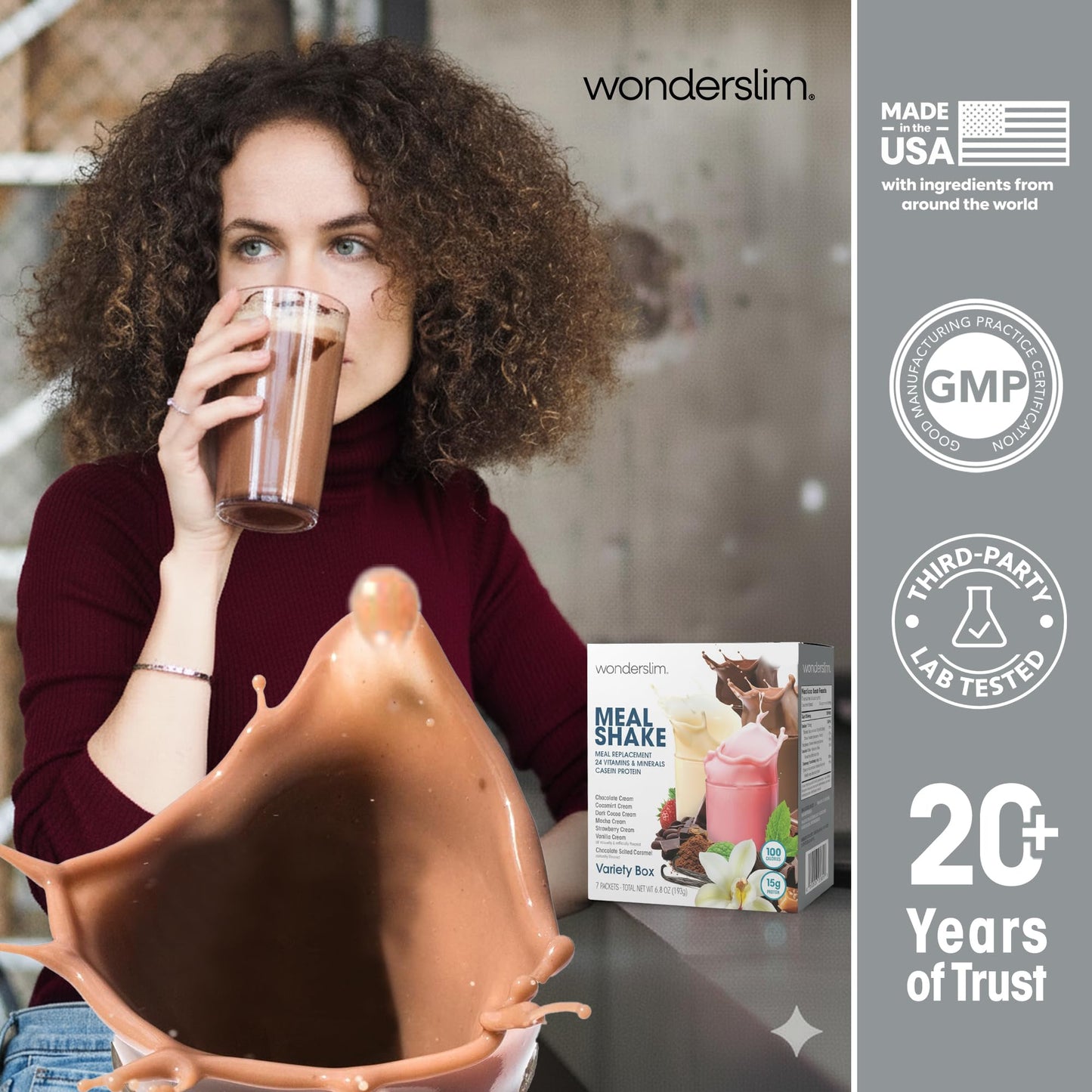 WonderSlim Protein Meal Replacement Shake Powder 6.8 Ounce