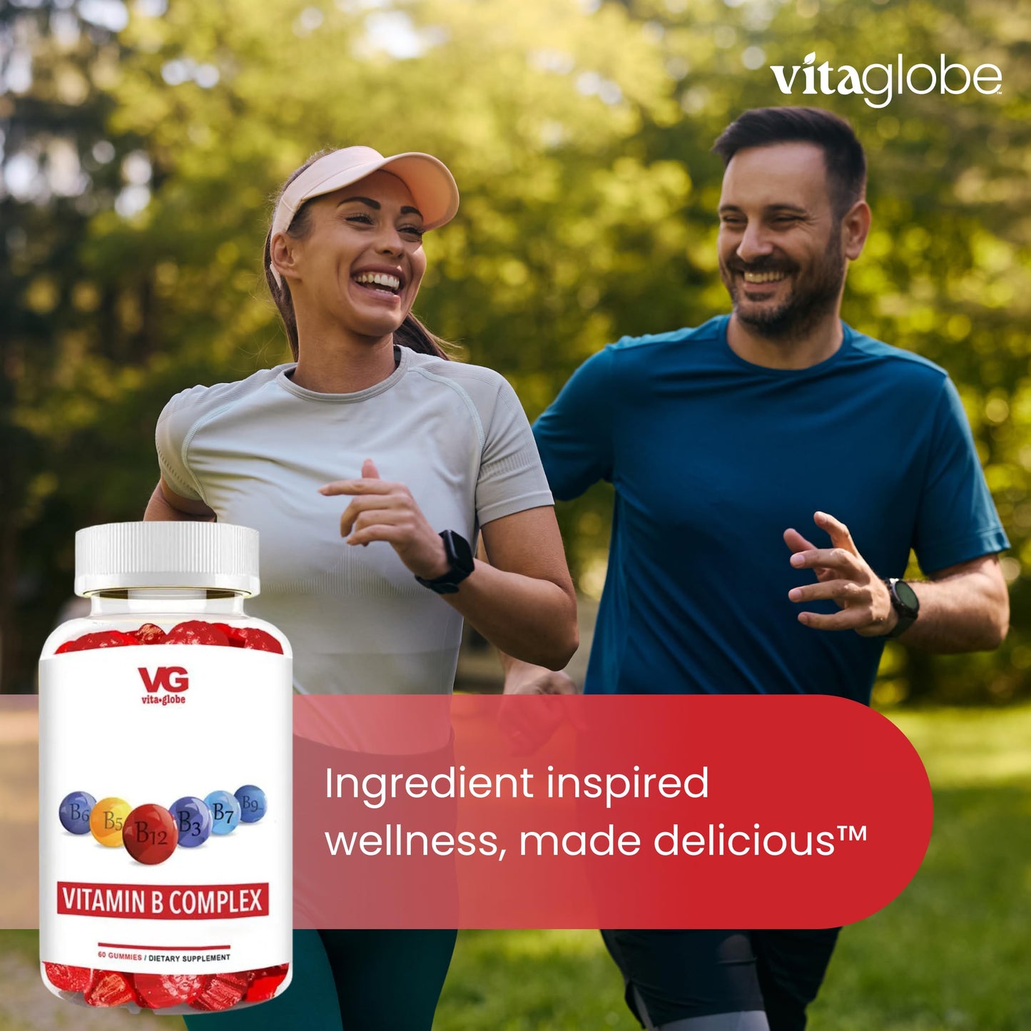 VITA GLOBE B Complex Gummy Vitamins, 60 Gummies