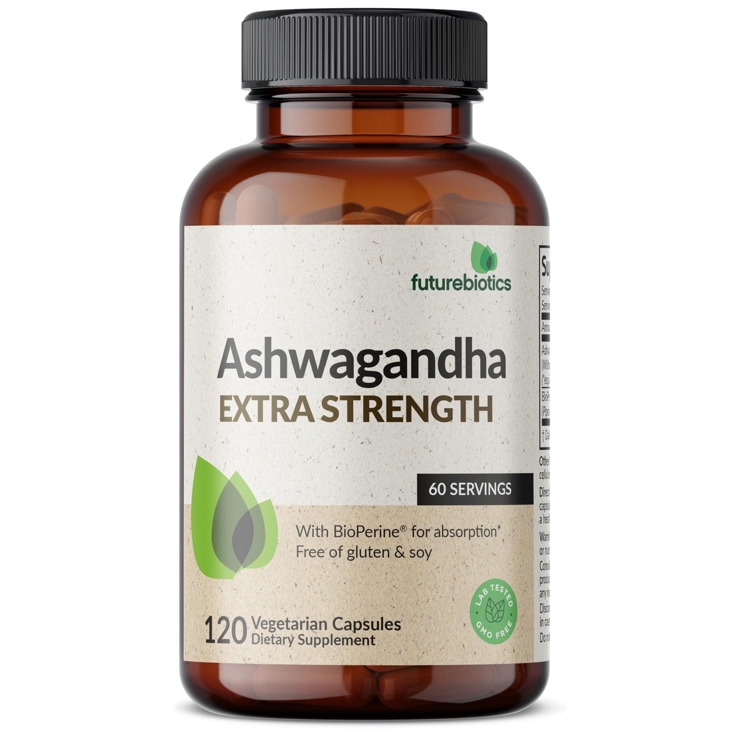 Futurebiotics Ashwagandha Extra Strength Stress & Mood Support Capsule, 120 Count
