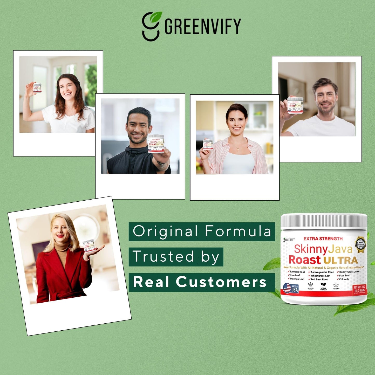 GREENVIFY SkinnyJava Roast Ultra Extra Strength Supplement Capsule 60 Count