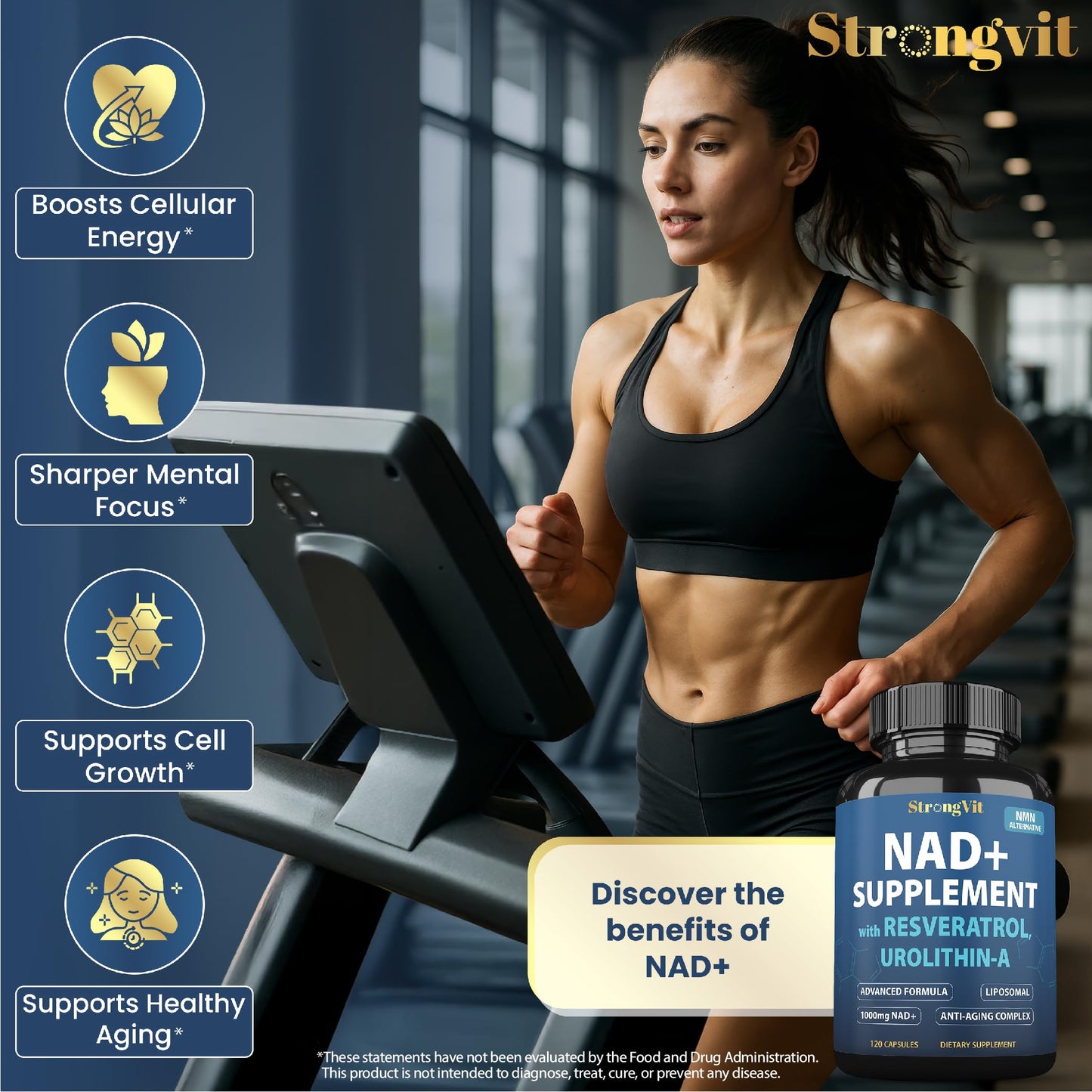 StrongVit NAD Resveratrol Supplement Capsule 120
