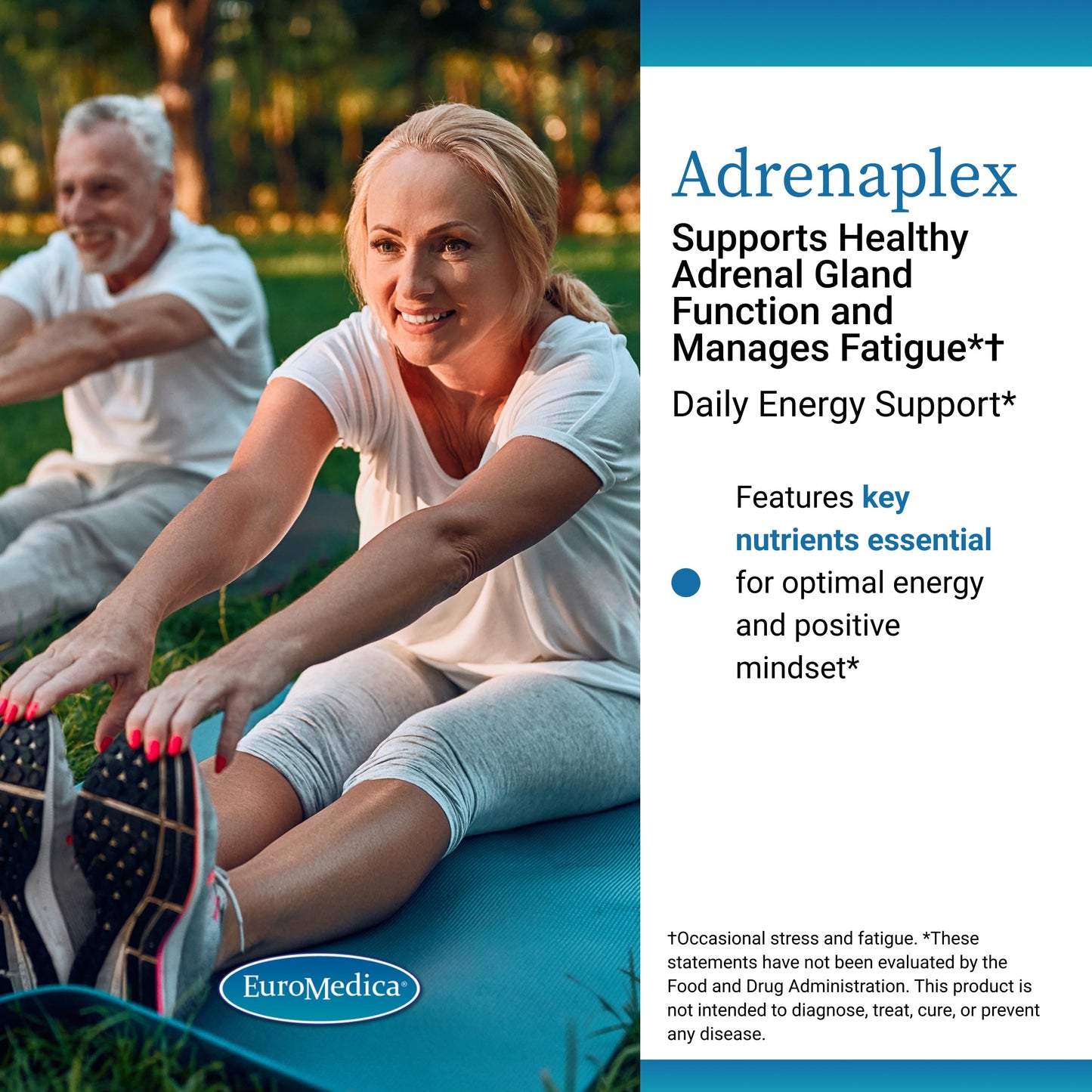 EuroMedica Adrenaplex - Adrenal Gland Support Supplement 120 Capsules