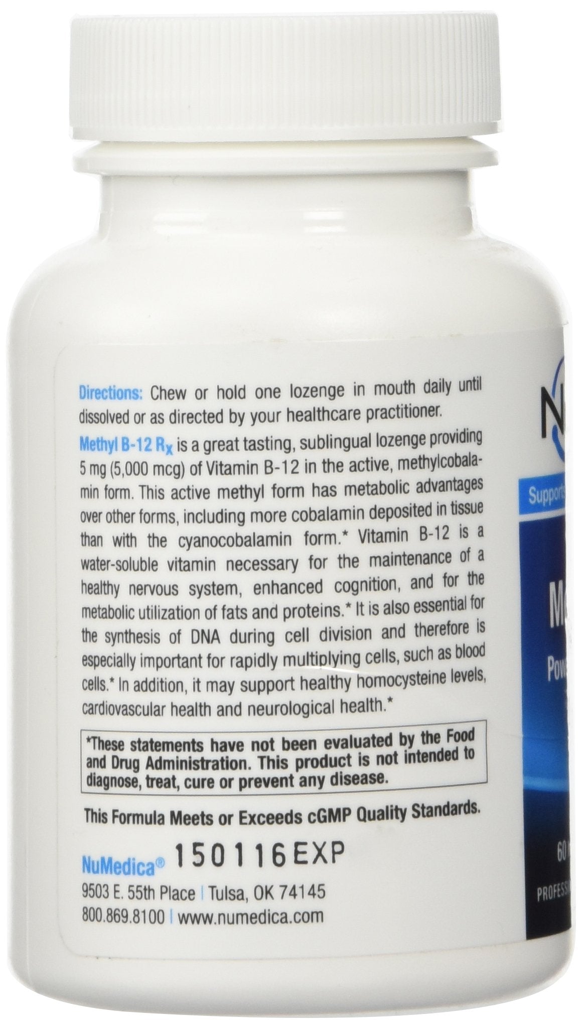 NuMedica Methyl B12 Rx Lozenges 12 Count