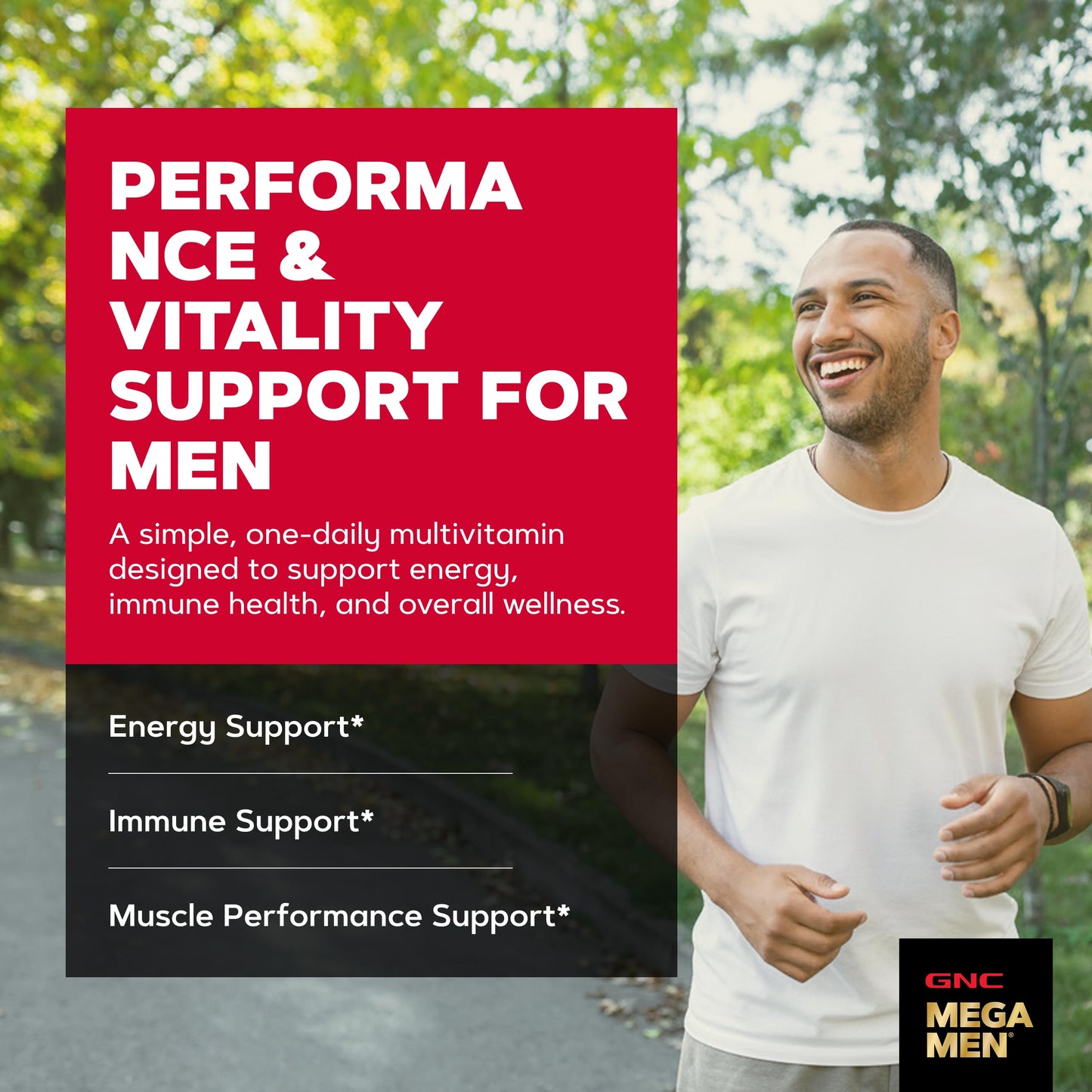 GNC Mega Men One Daily Multi Caplets, 60 Count