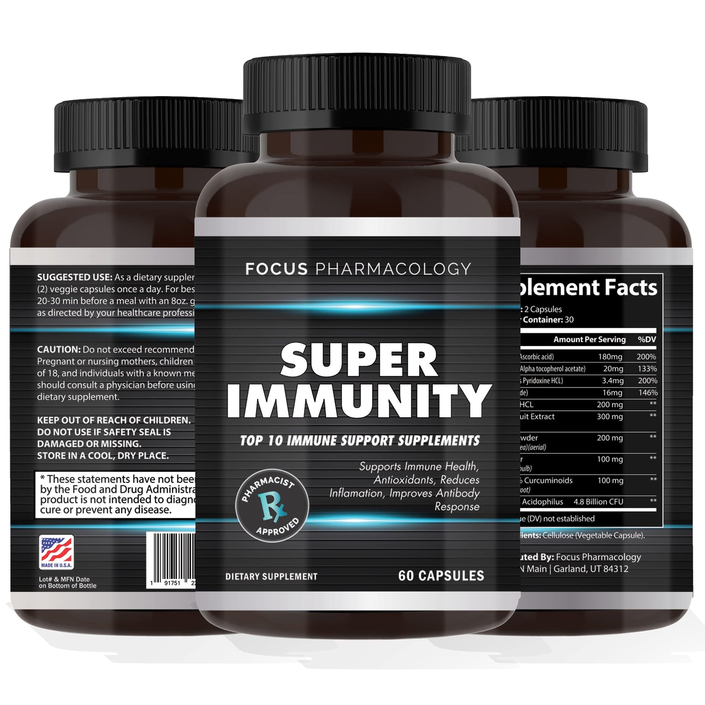 Focus Pharmacology Immune-Boosting Powder, 60 Count