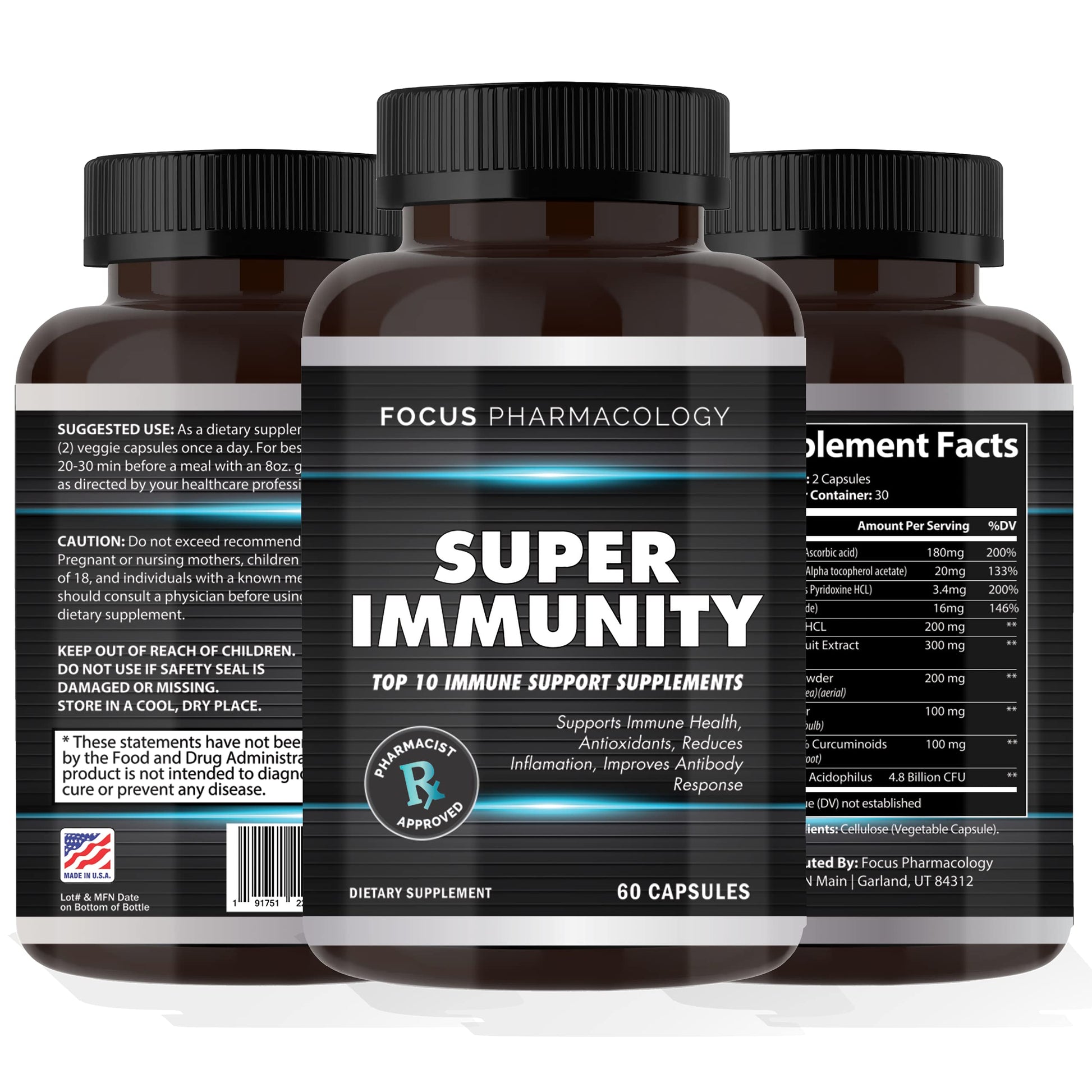 Focus Pharmacology Immune-Boosting Powder, 60 Count