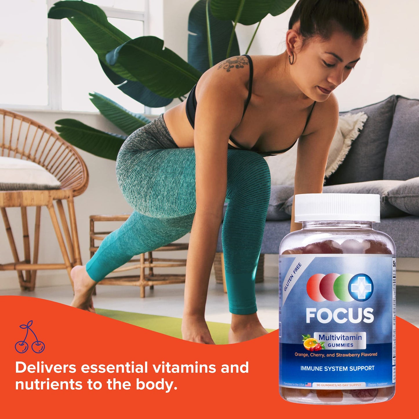 Focus Vision Supplements Multivitamin Gummies, 48 Count