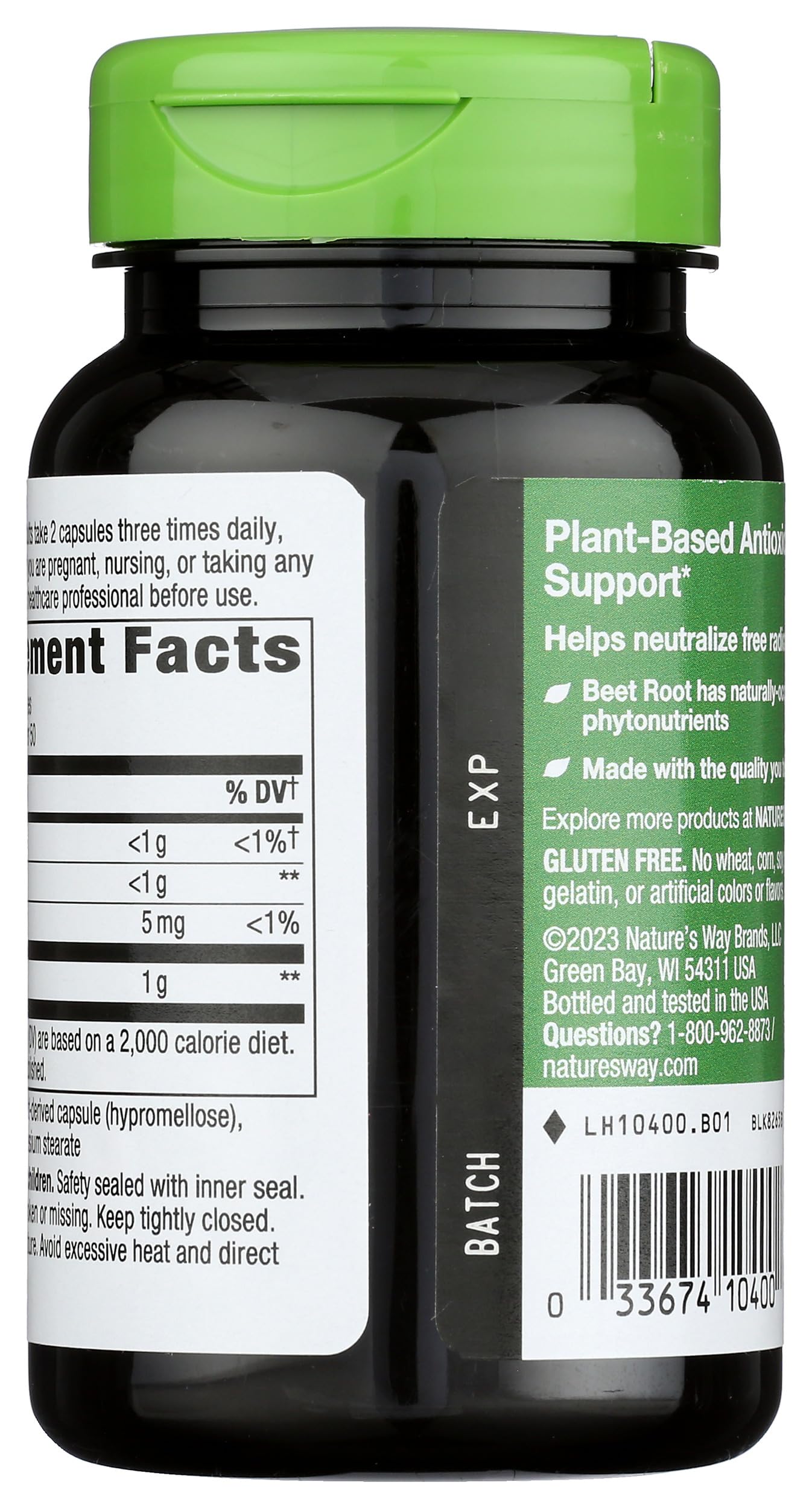 Nature's Way Beet Root Powder Capsules, 100 Count