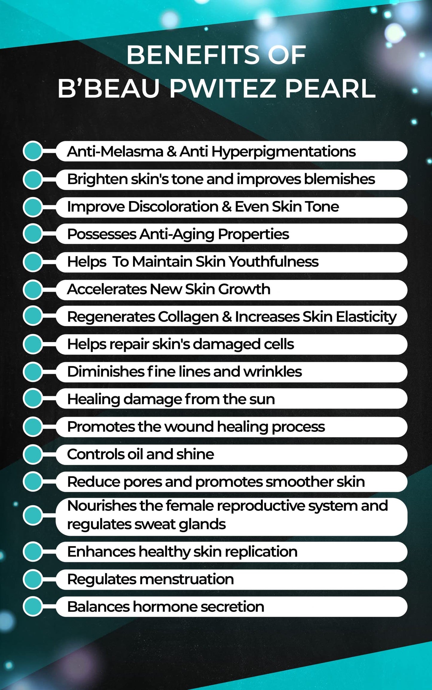 Elizkof Beauty Store PWITEZ Pearl 500 mg Capsule Anti-Aging Antioxidant Hyperpigmentation Treatment