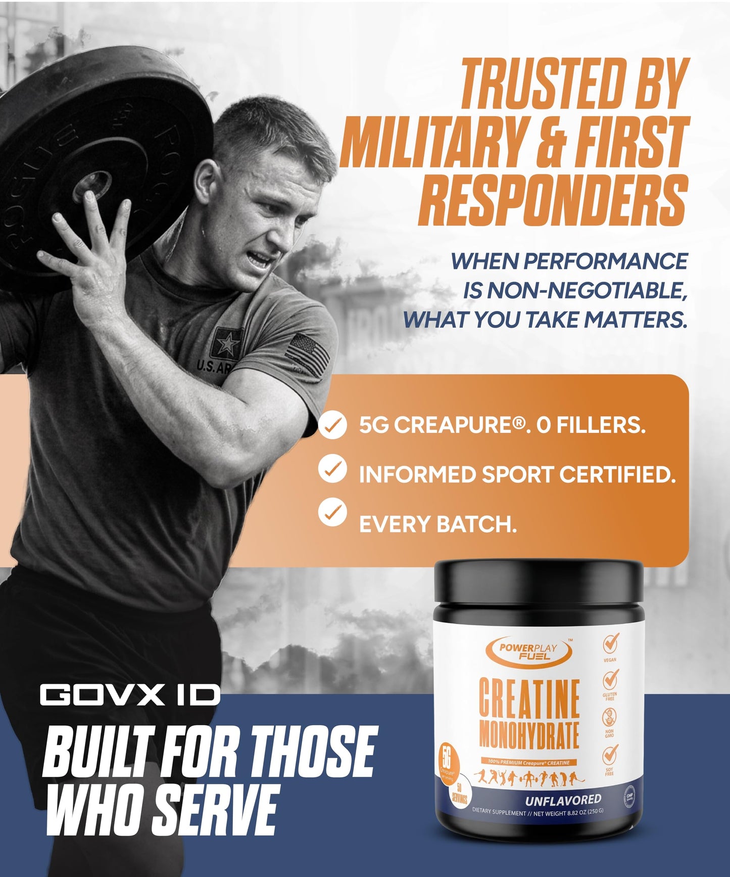 POWER PLAY FUEL Micronized Creatine Monohydrate Powder 8.82 oz
