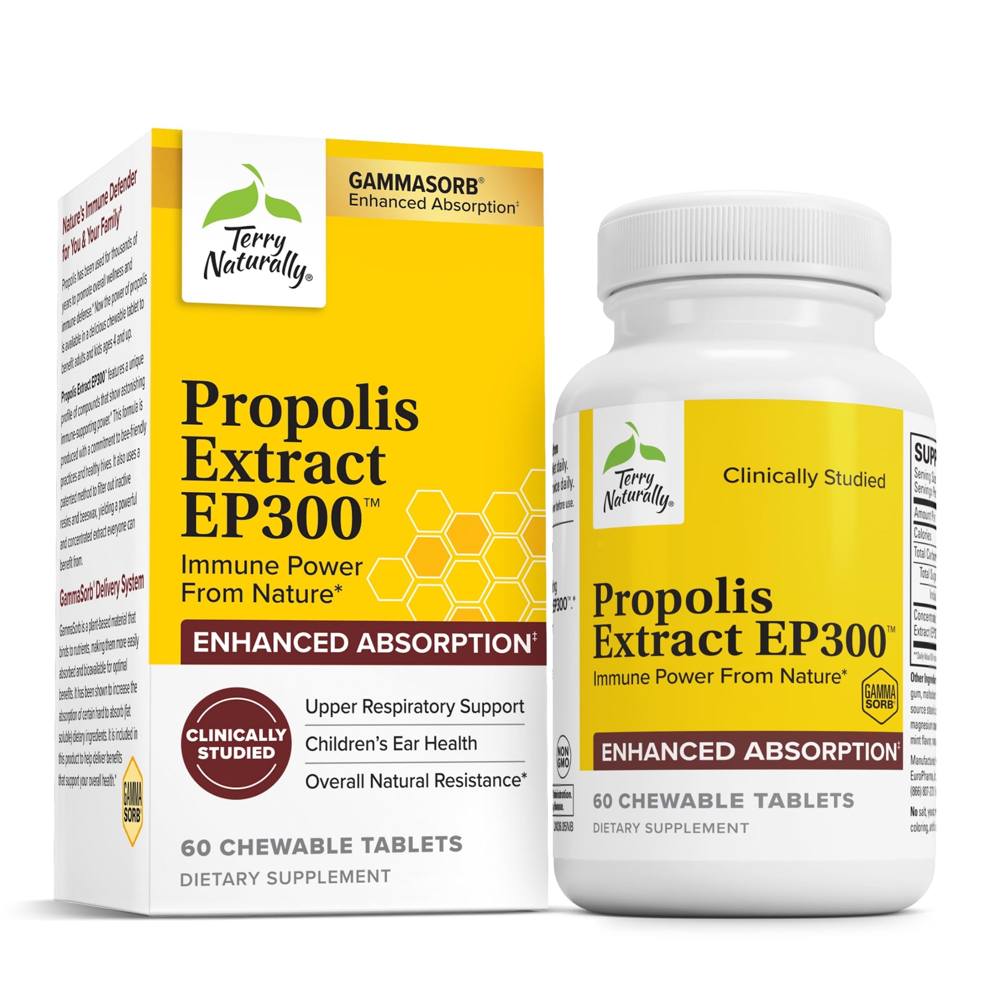 Terry Naturally Propolis Extract EP300, 60 Tablets