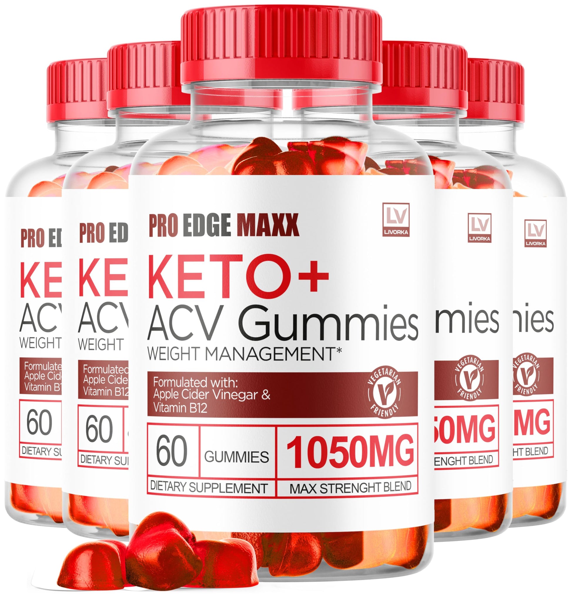 LIVORKA Pro Edge Maxx Gummies, 300 Gummies