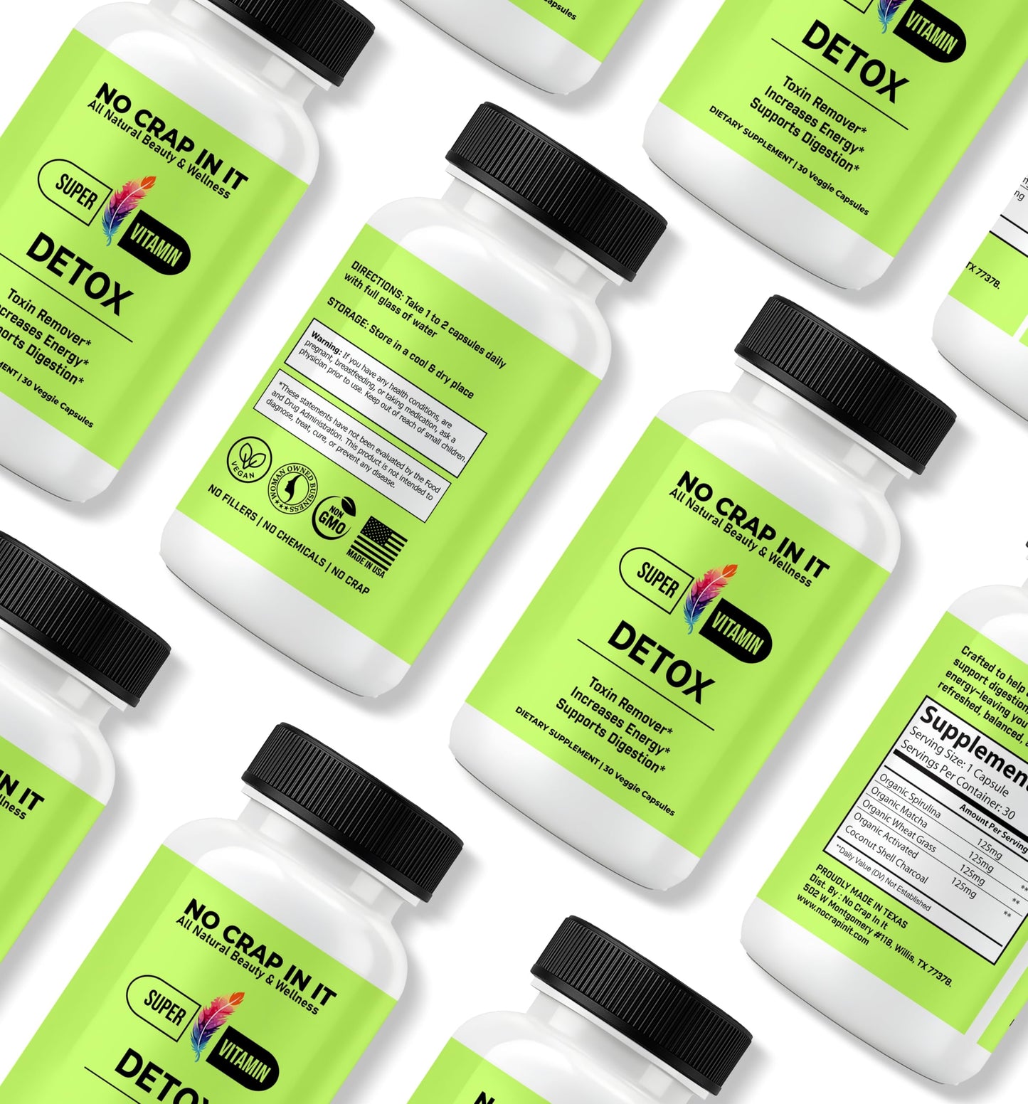 No Crap In It Detox Vitamins Capsule 30 Count
