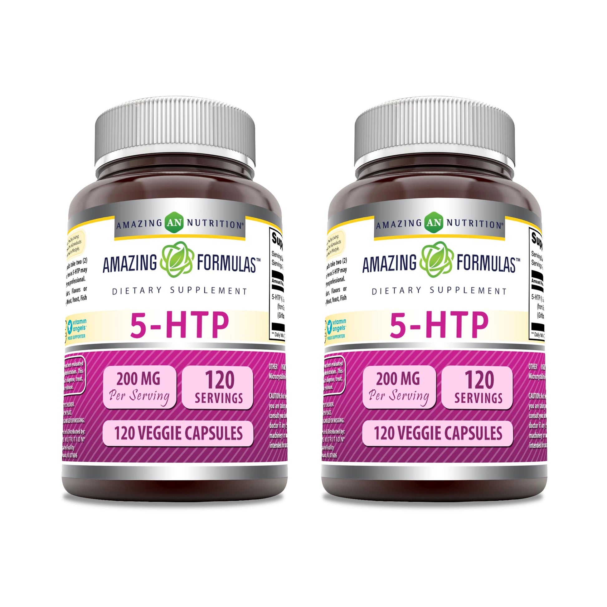 Amazing Nutrition 5-HTP (L-5-Hydroxytryptophan) Supplement Capsules, 240 Count