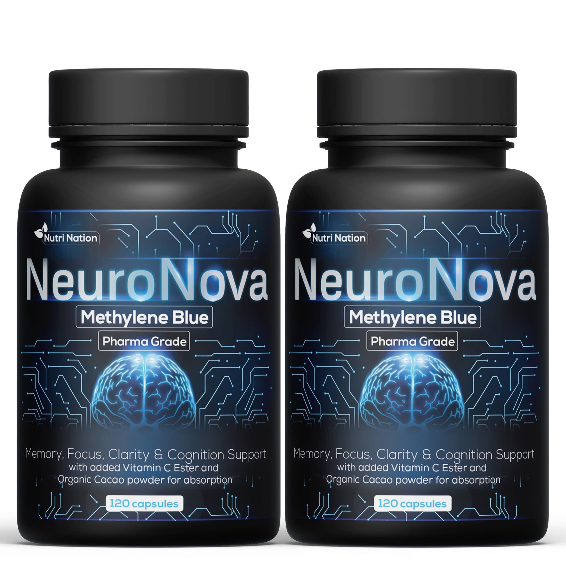 Nutri Nation Methylene Blue Pharmaceutical Grade Capsules, 120 Capsules