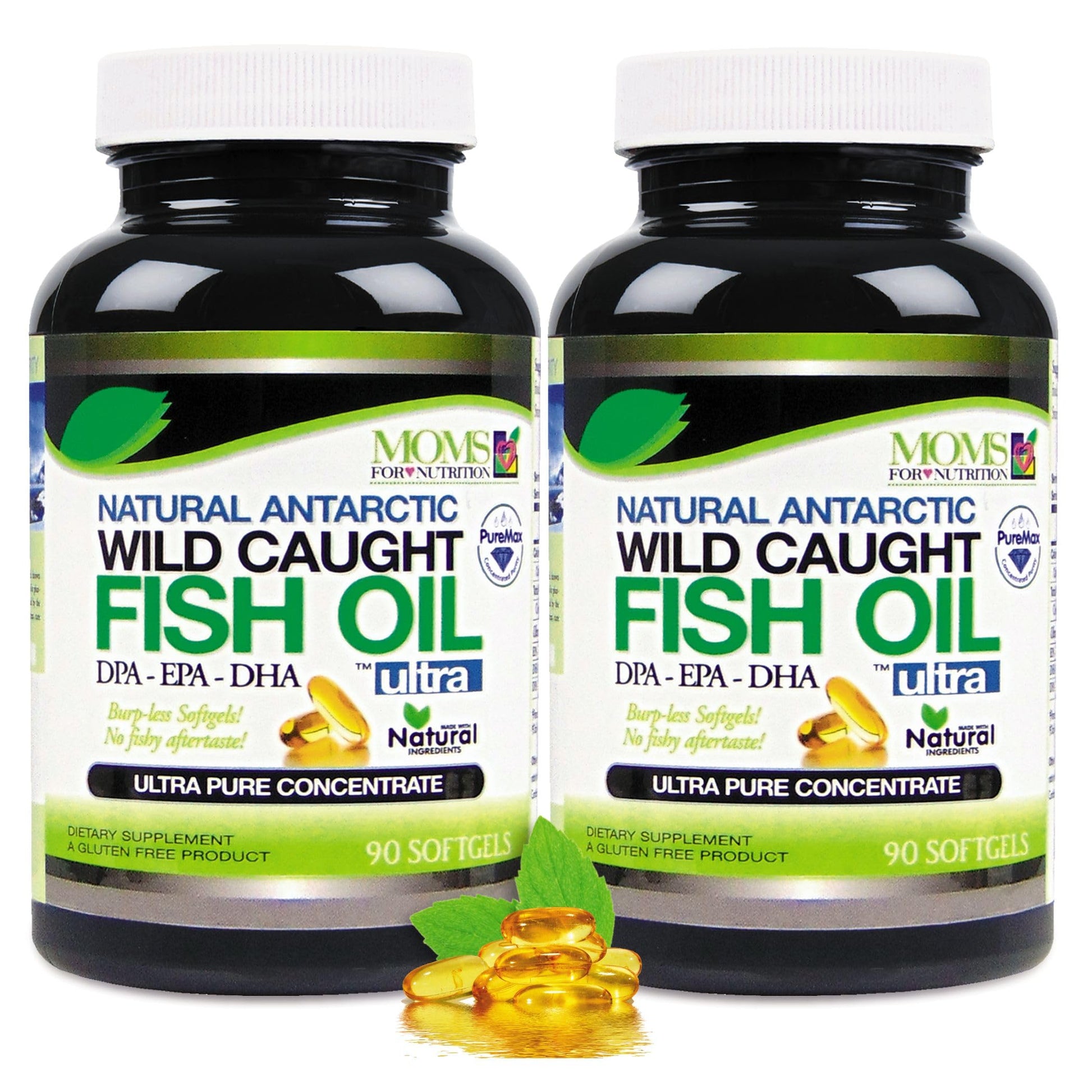 Moms For Nutrition Wild Caught Omega-3 Fish Oil DPA-EPA-DHA, 2,900 mg, 180 Softgels