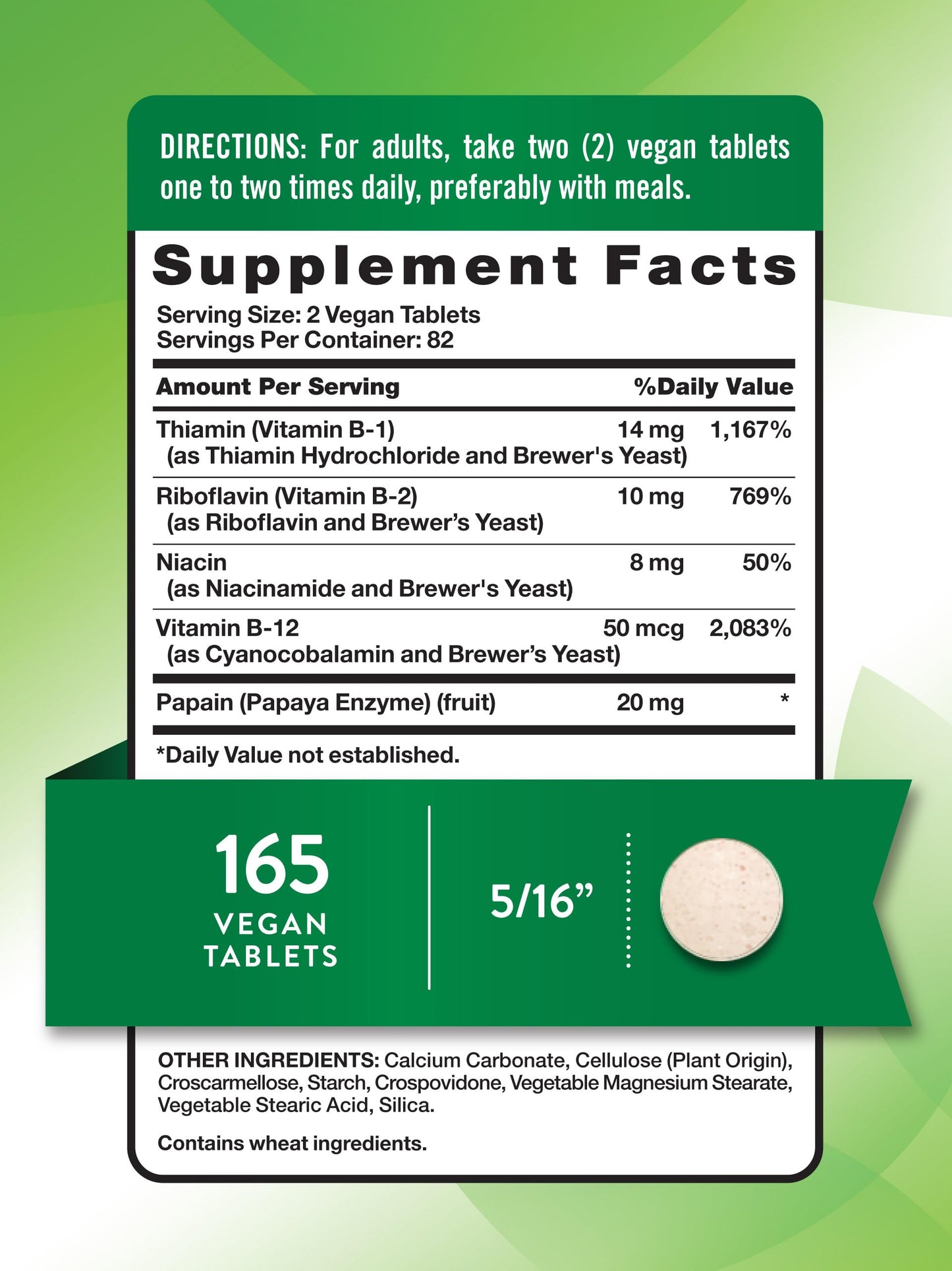 Nature's Truth Vitamin B Complex Plus B12 165 Tablets