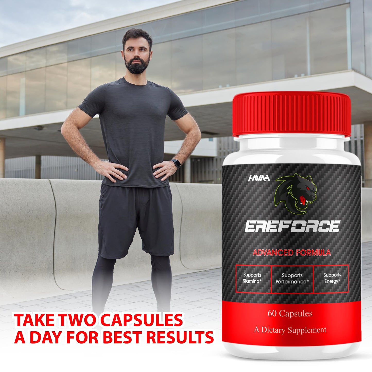 Havah Ereforce Performance Support Supplement Formula Capsules, 300 Capsules