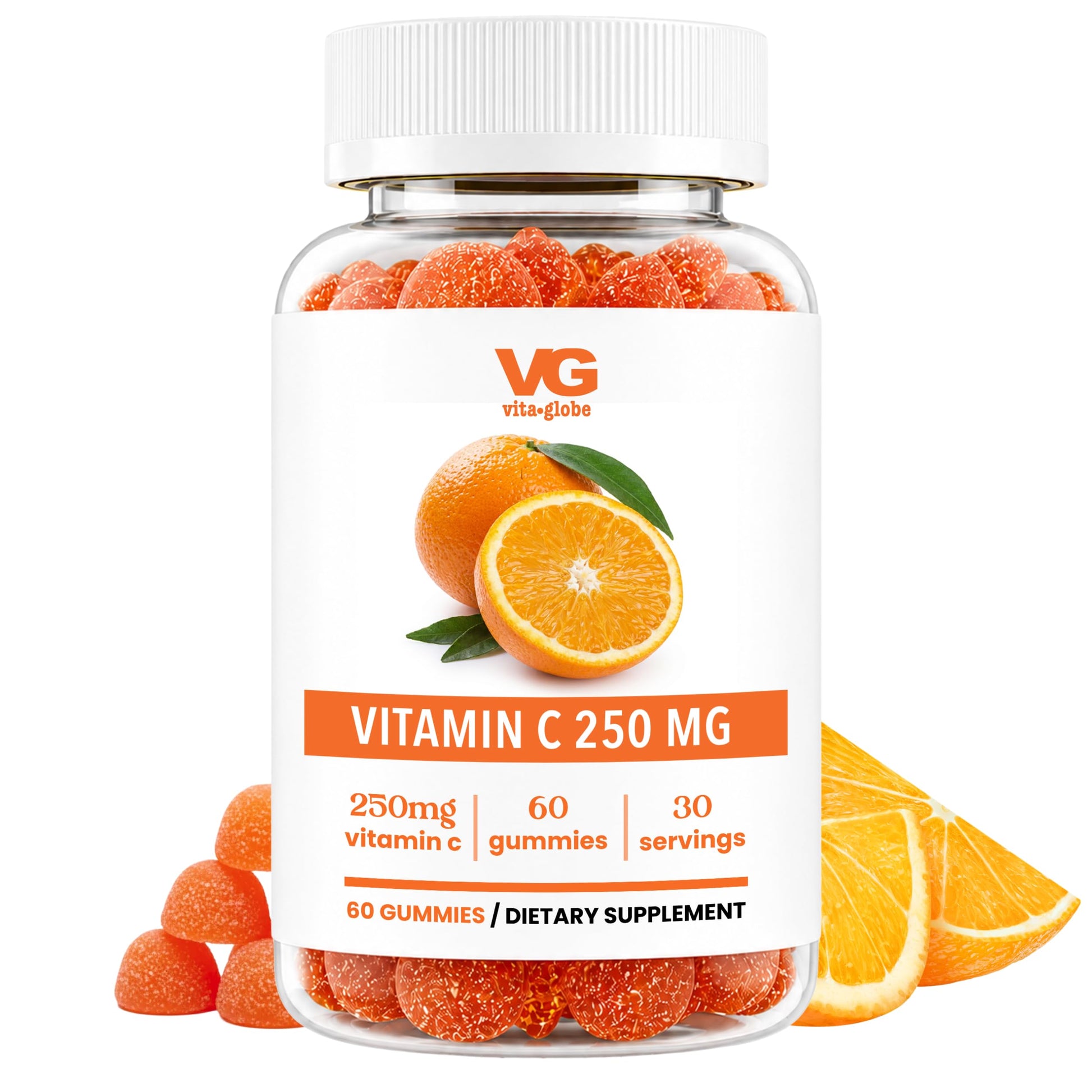 Vita Globe Vitamin C Gummies with Collagen 250mg, 60 Count