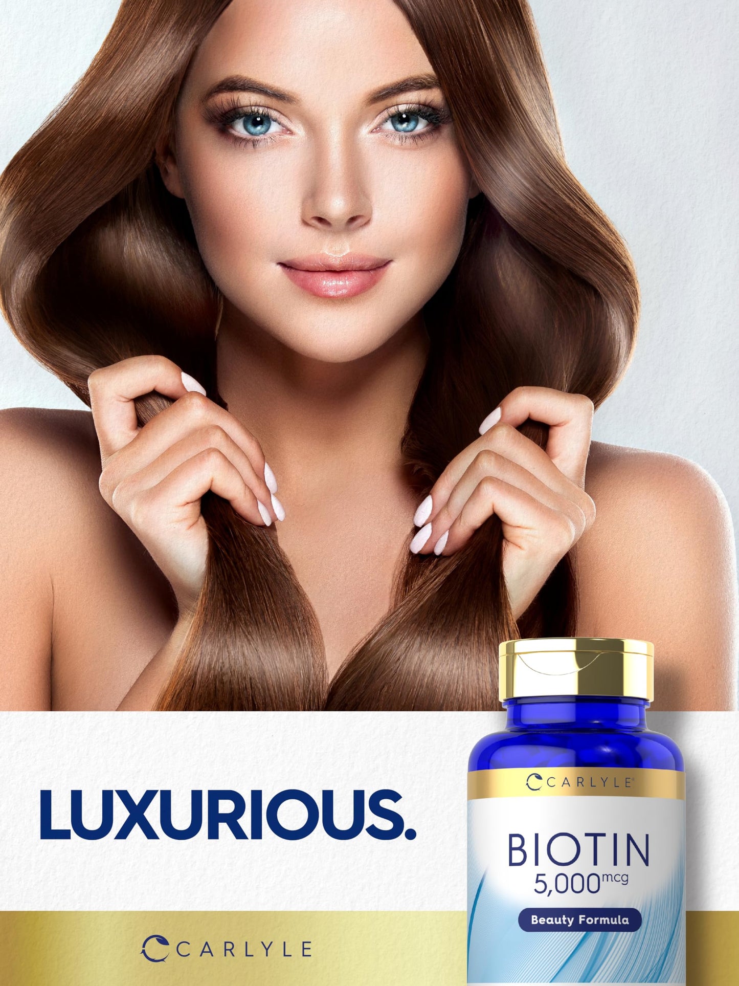 Carlyle Biotin 5000mcg for Hair, Skin, and Nails Tablets 360