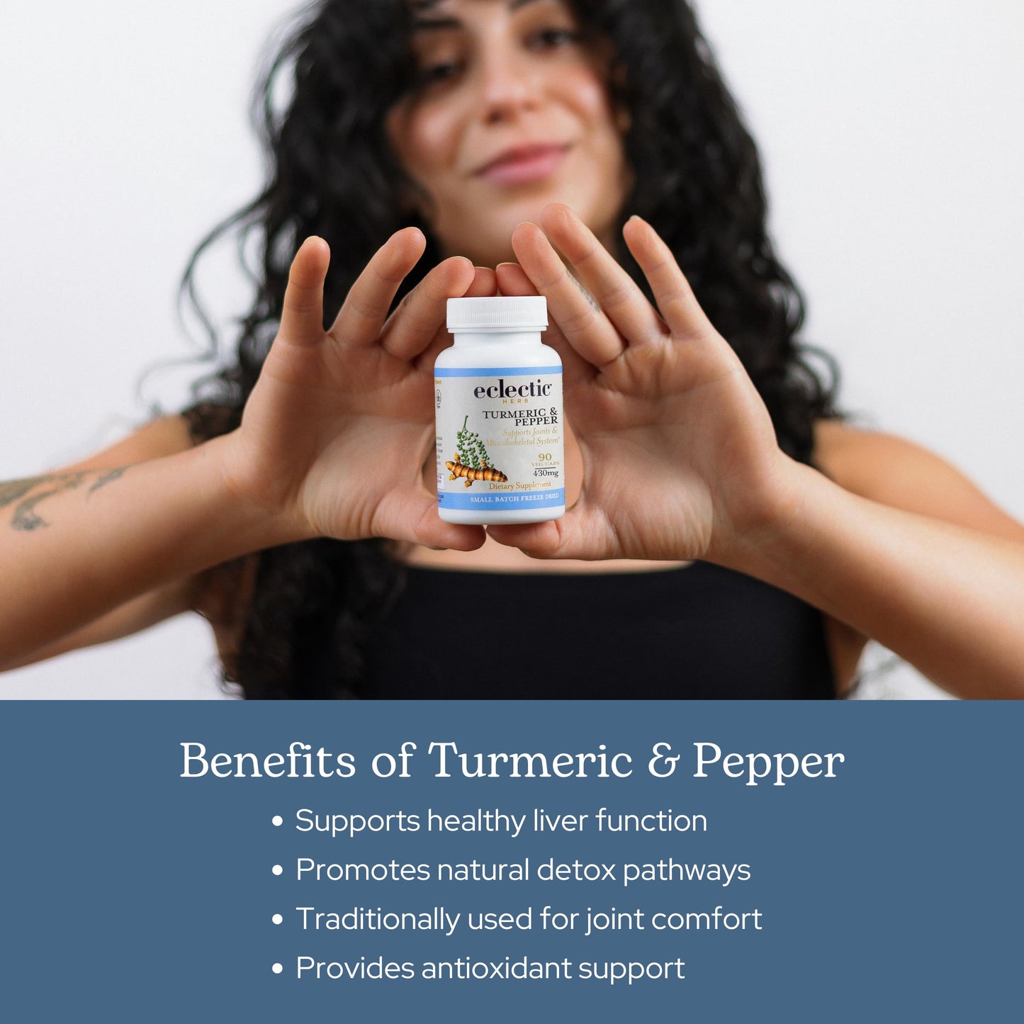 Eclectic Institute Organic Turmeric & Pepper Capsules, 90 Count