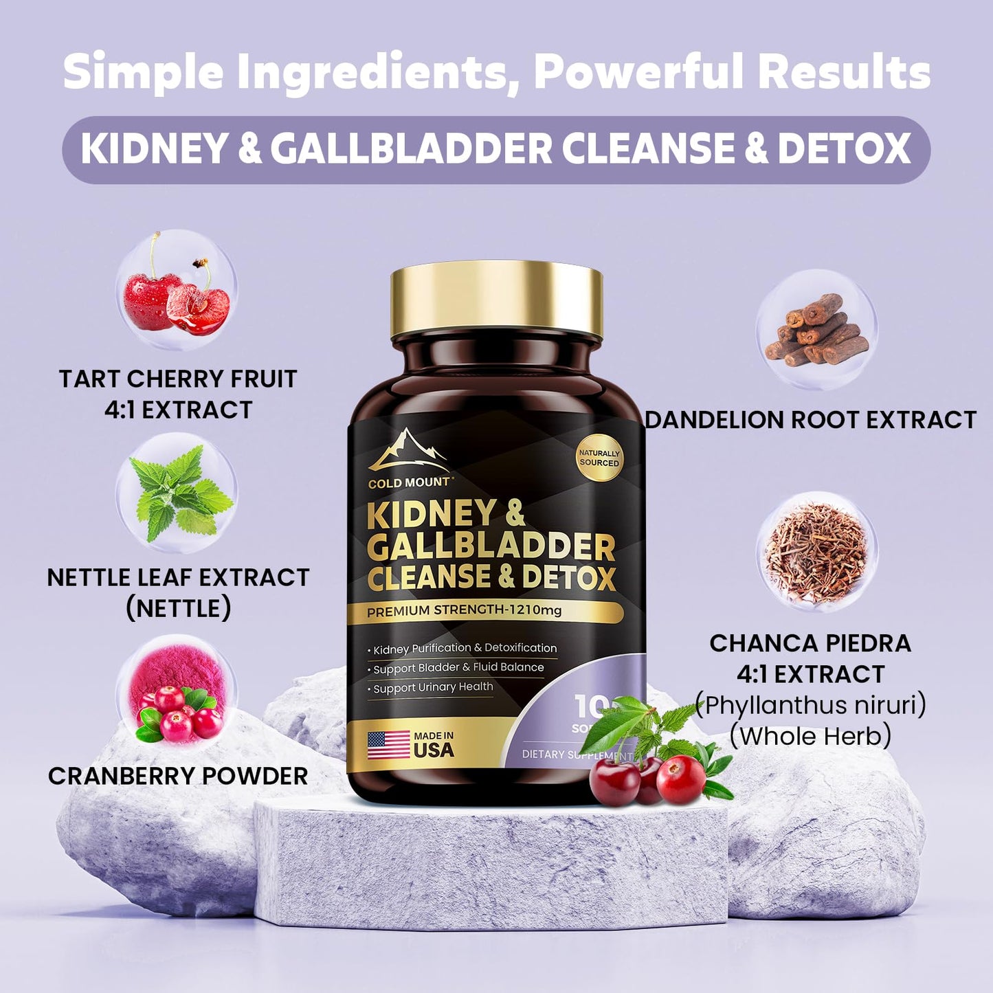 MEGNETA Kidney Cleanse Detox & Repair Softgels, 100 Count