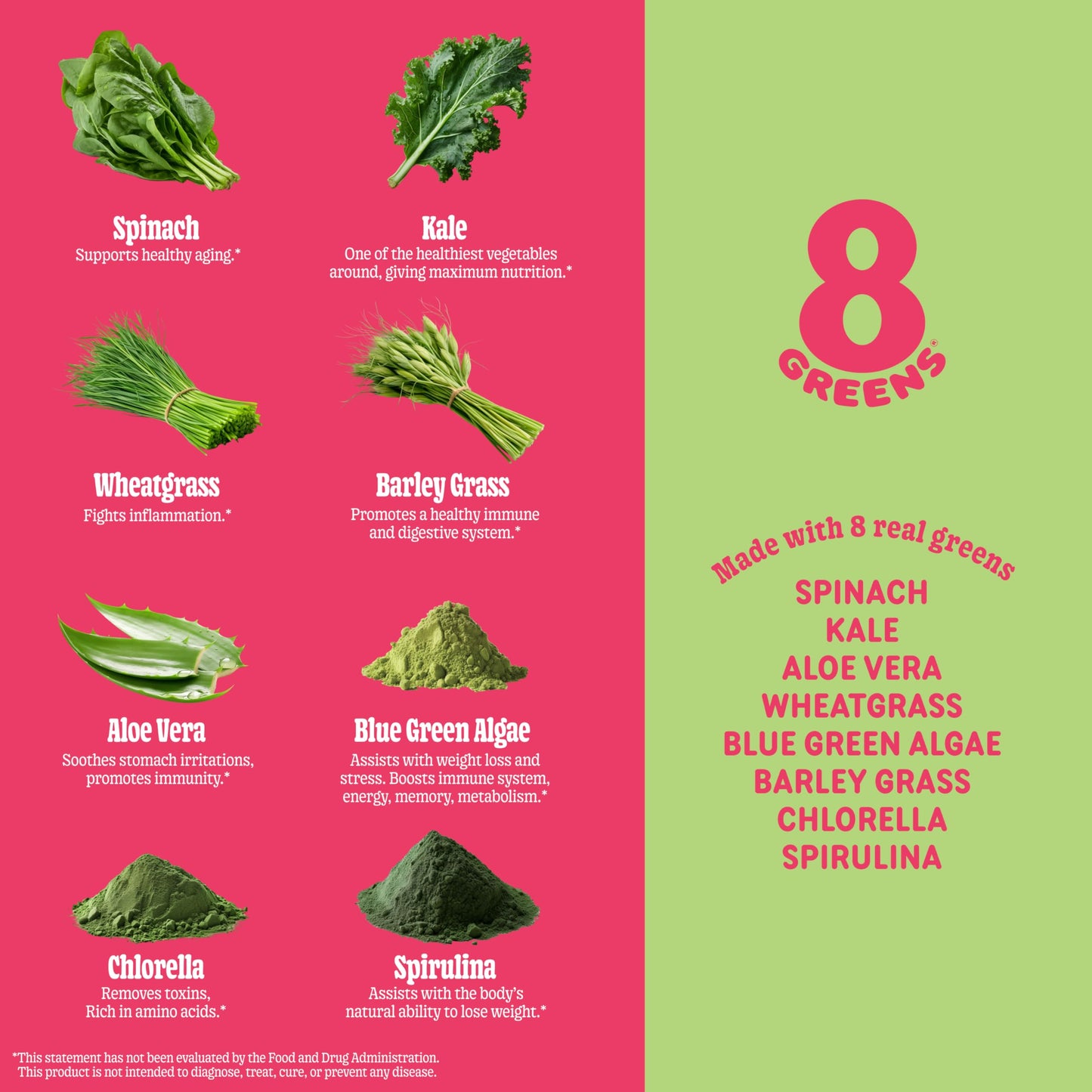 8G 8Greens Supergreens Effervescent Tablets, Cucumber Watermelon, 10 Tablets