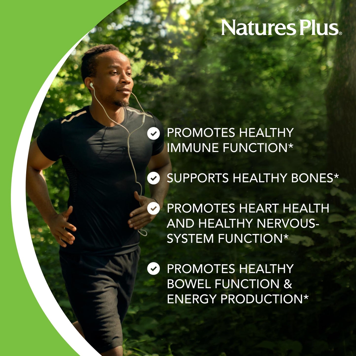 NaturesPlus Magnesium 200 mg Tablets, 90 Count