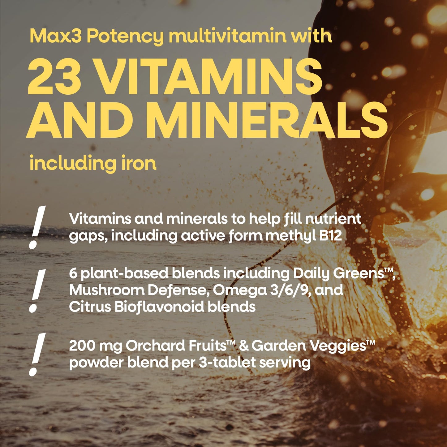 Nature's Way Alive! Max3 Potency Daily Multivitamin with Iron Tablets, 90 Count