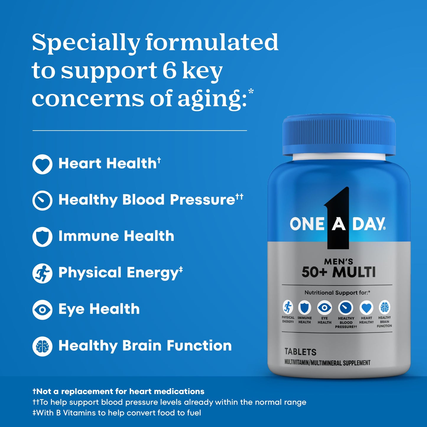 ONE A DAY Men’s 50+ Healthy Advantage Multivitamin Tablet 200 Count