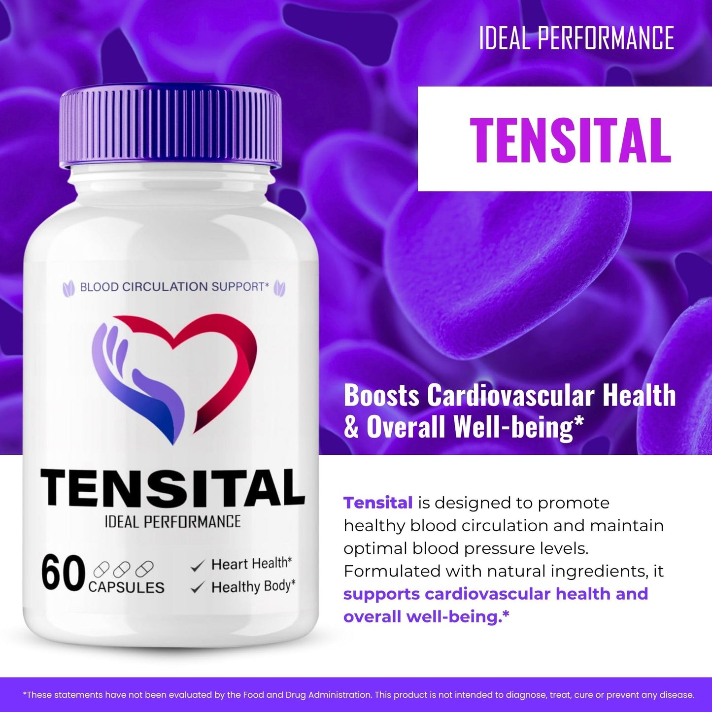 Ideal Performance Tensital Advanced Blood Formula Capsules 120 Count