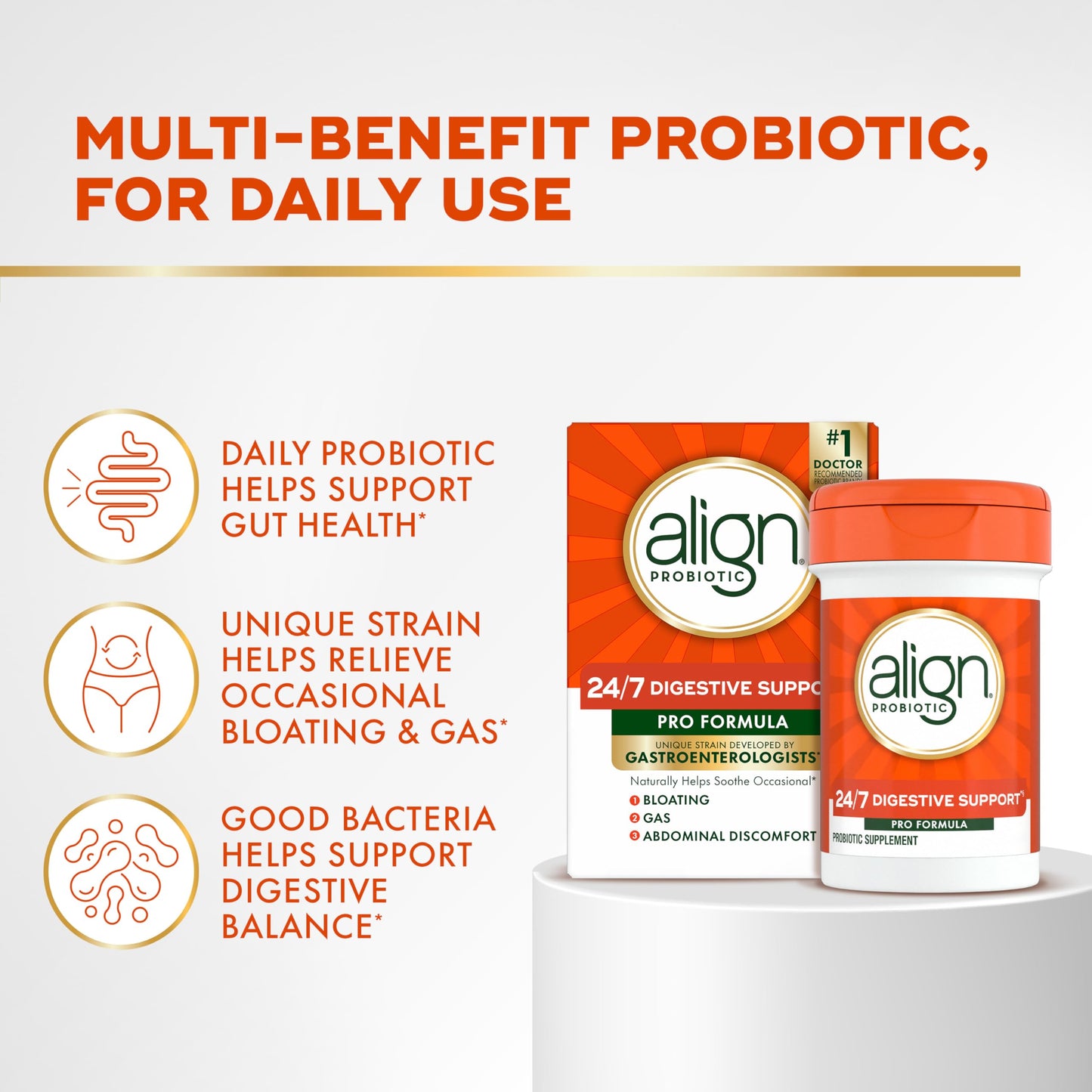 Align Probiotic Pro Formula Probiotics for Women and Men Probiotics for Digestive Health Capsules 63 Count