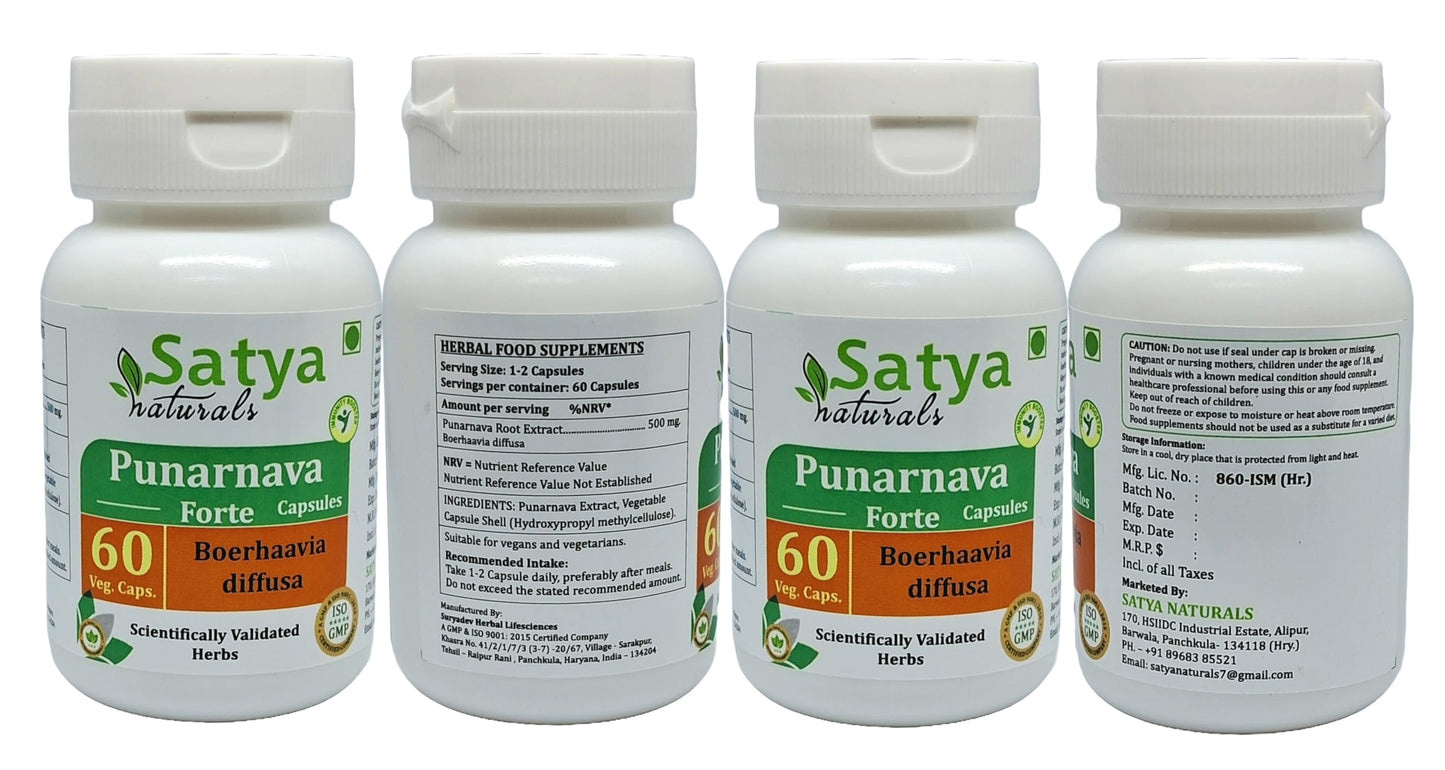 Satya Naturals Punarnava Forte Capsules 500 mg, 240 Capsules