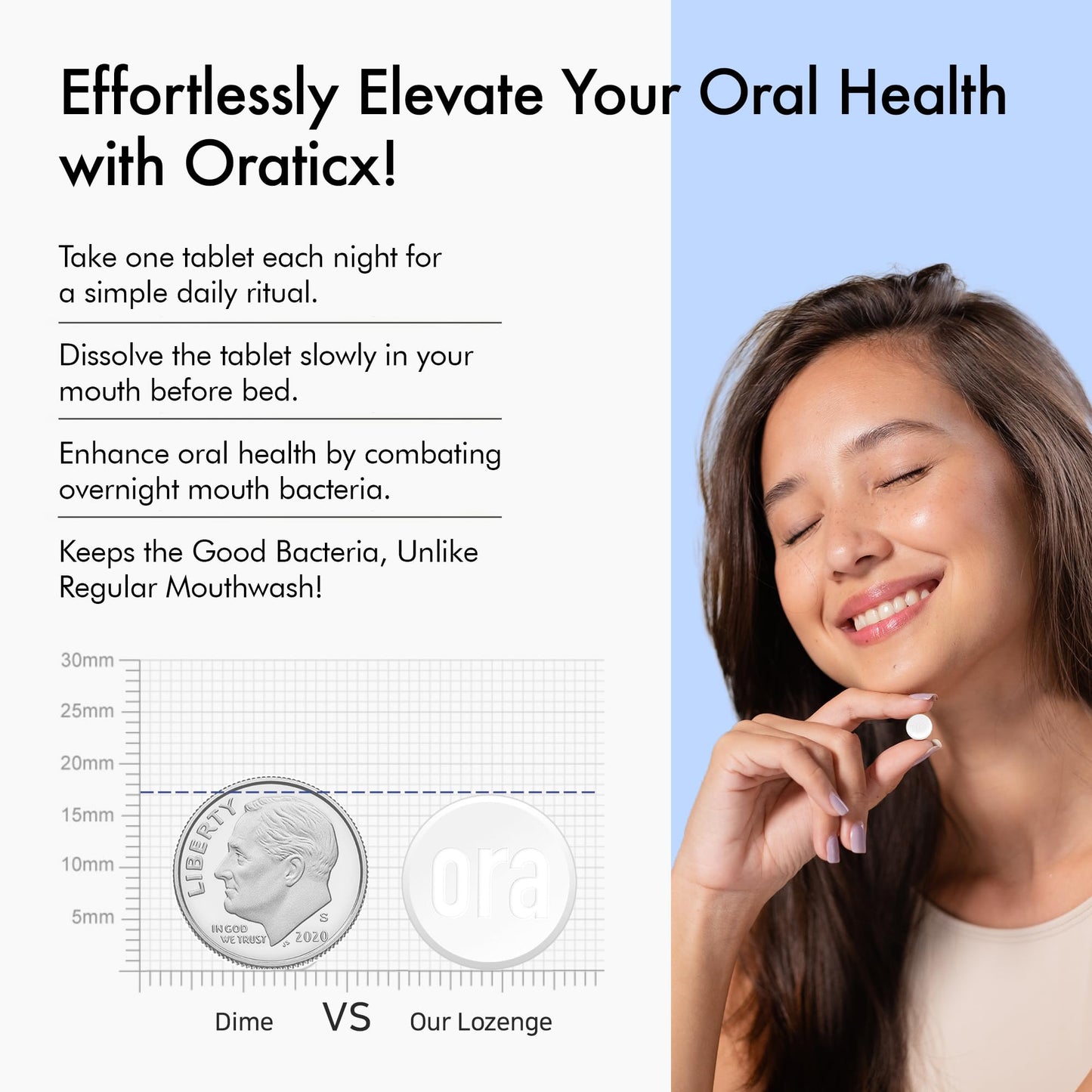 OraTicx Teeth & Gums Oral Probiotics Lozenges, 60 Count