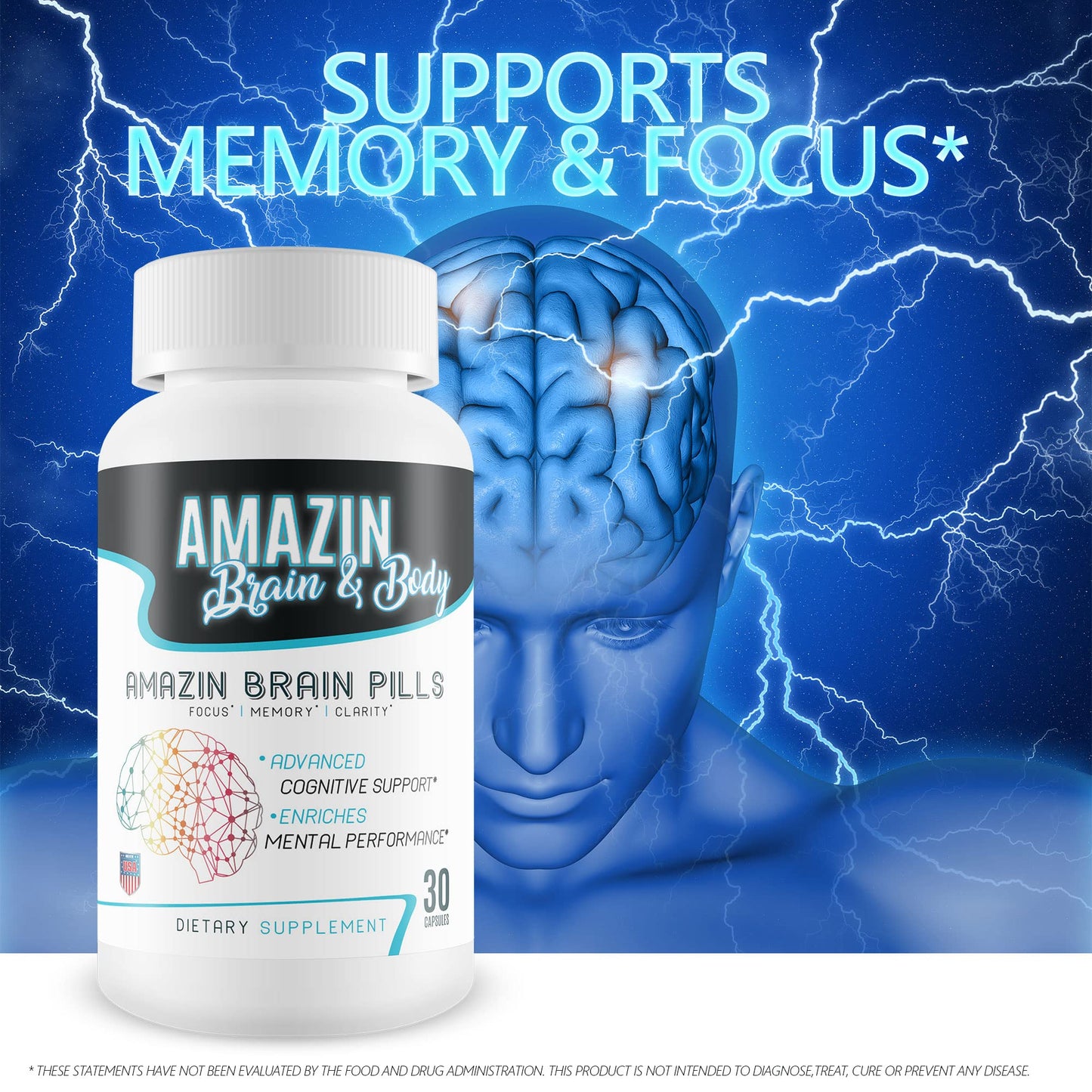 A-MAZ Amazin Brain Capsules, 60 Count