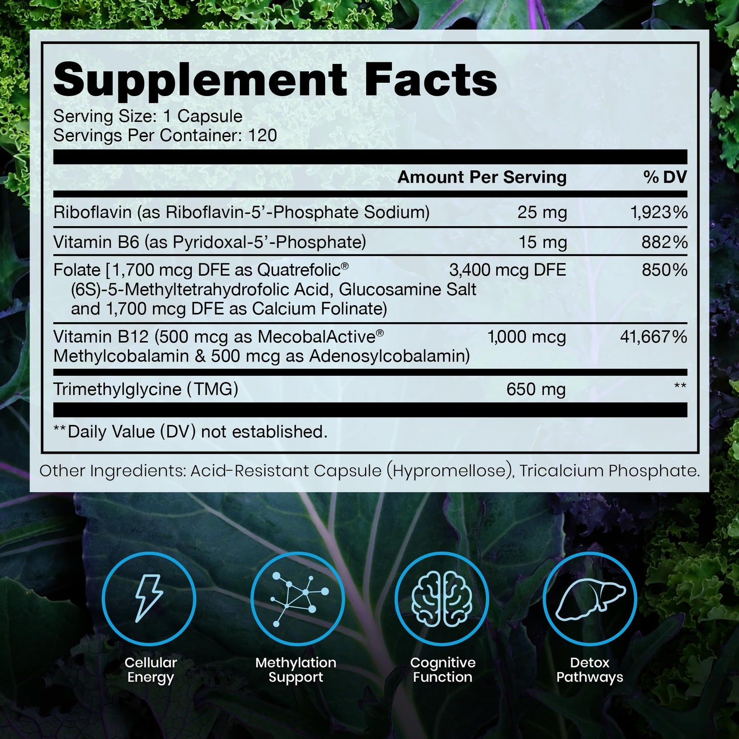 Pure Therapro Rx Methylated B Complex Vitamins Capsules, 120 Count