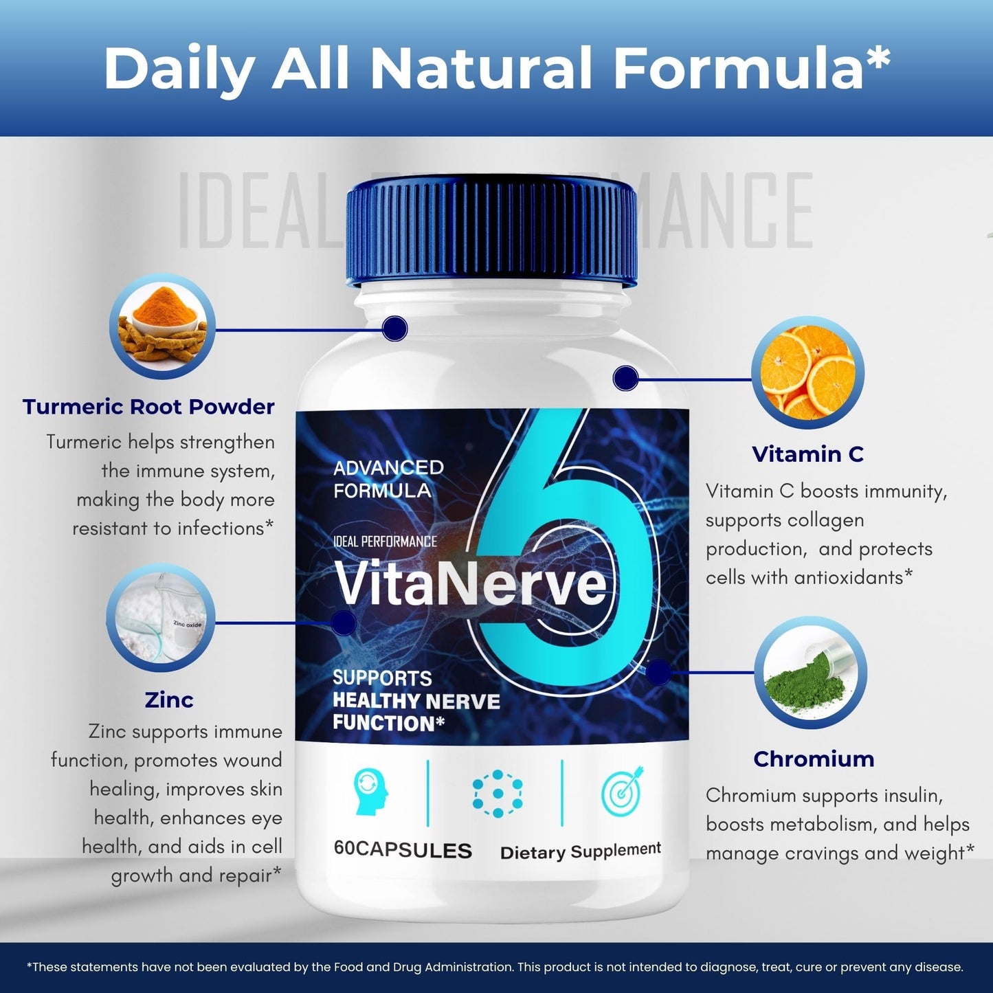 IDEAL PERFORMANCE VitaNerve 6 Capsules, 300 Count