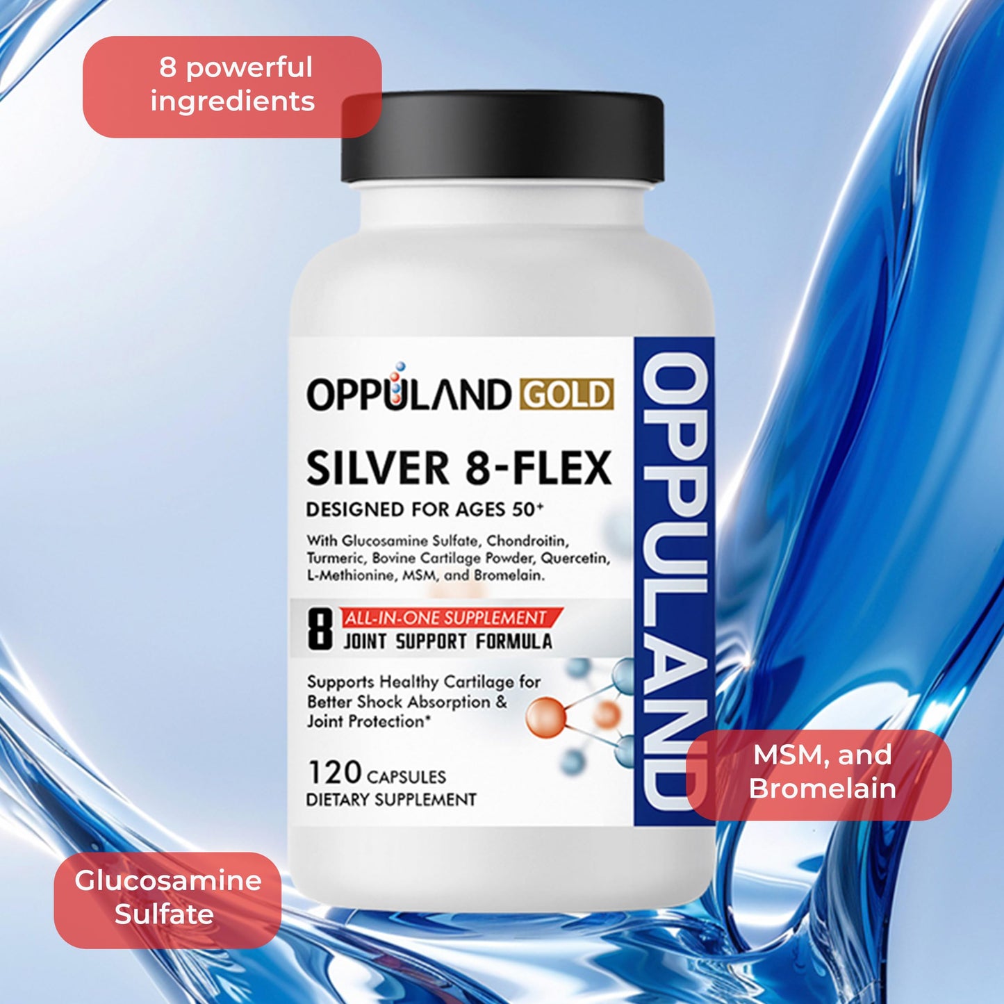 Oppuland Silver 8 Flex Joint Support Capsules, 120 Capsules