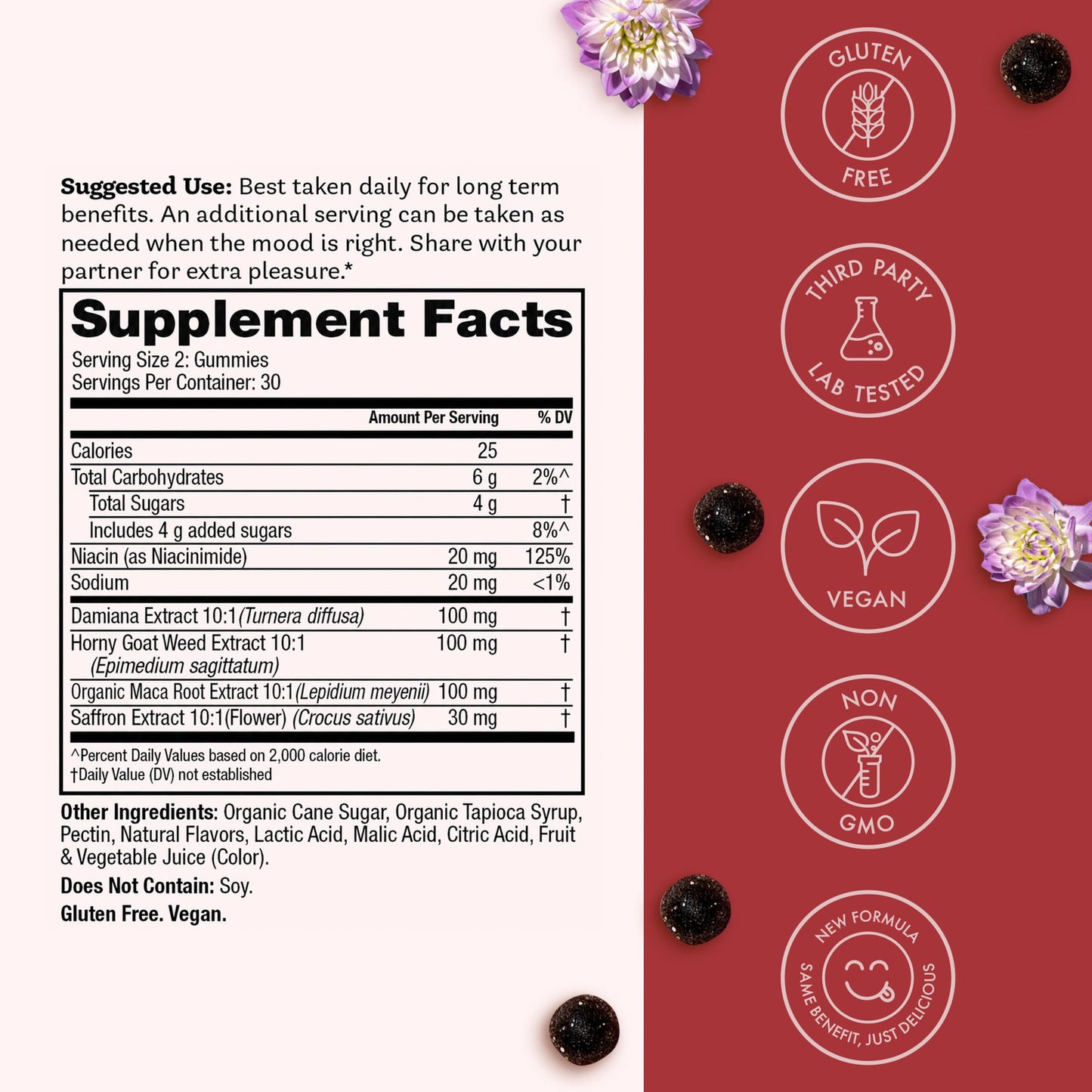 Winged Wellness Love Bites Libido Support for Women 60 Gummies