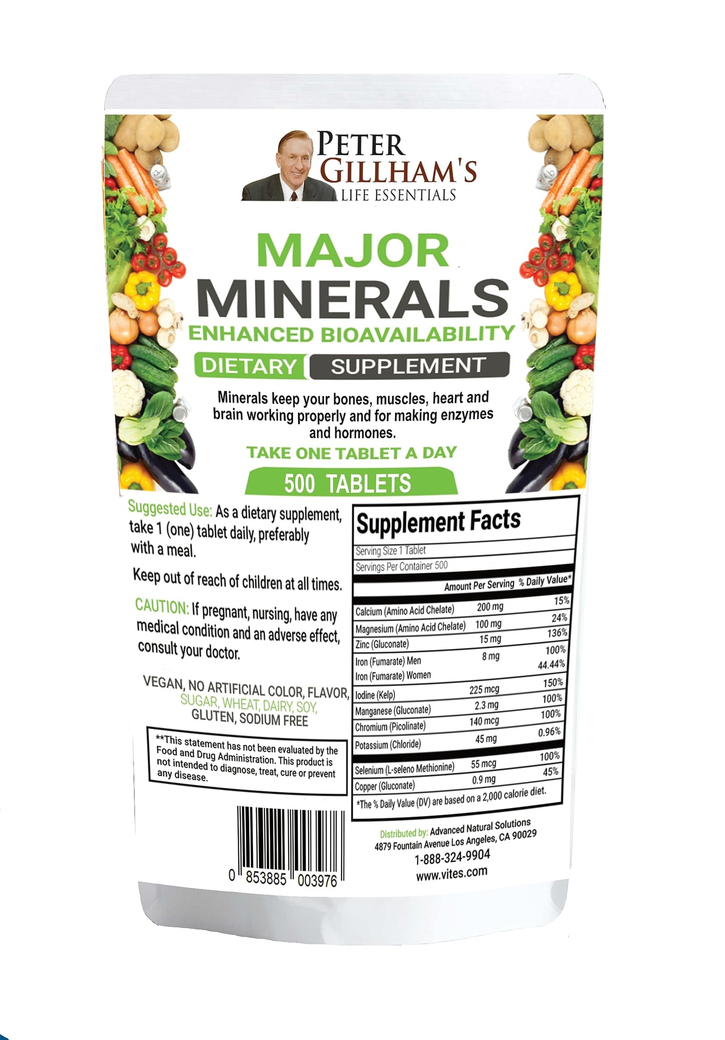 Peter's Choice Major Minerals 500 Tablets