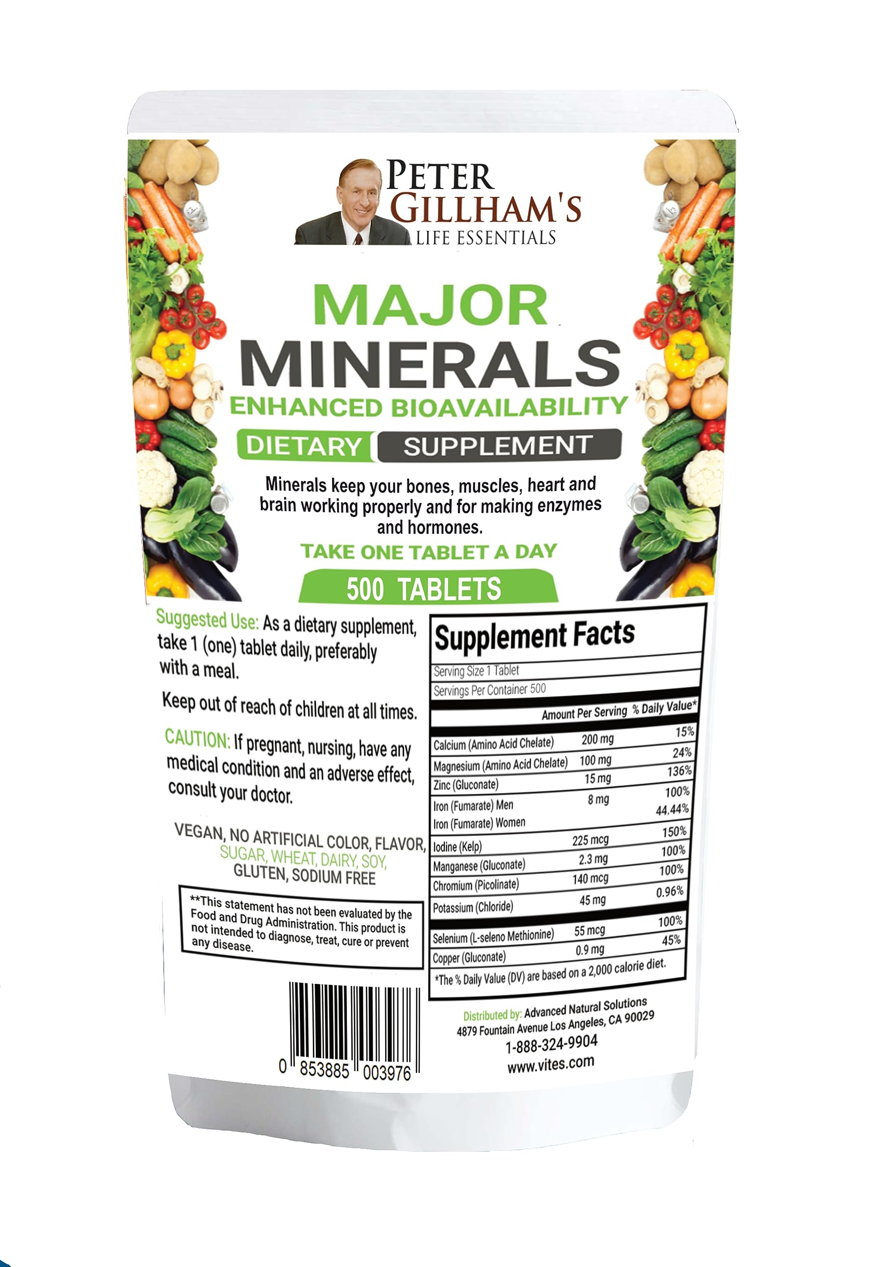 Peter's Choice Major Minerals 500 Tablets