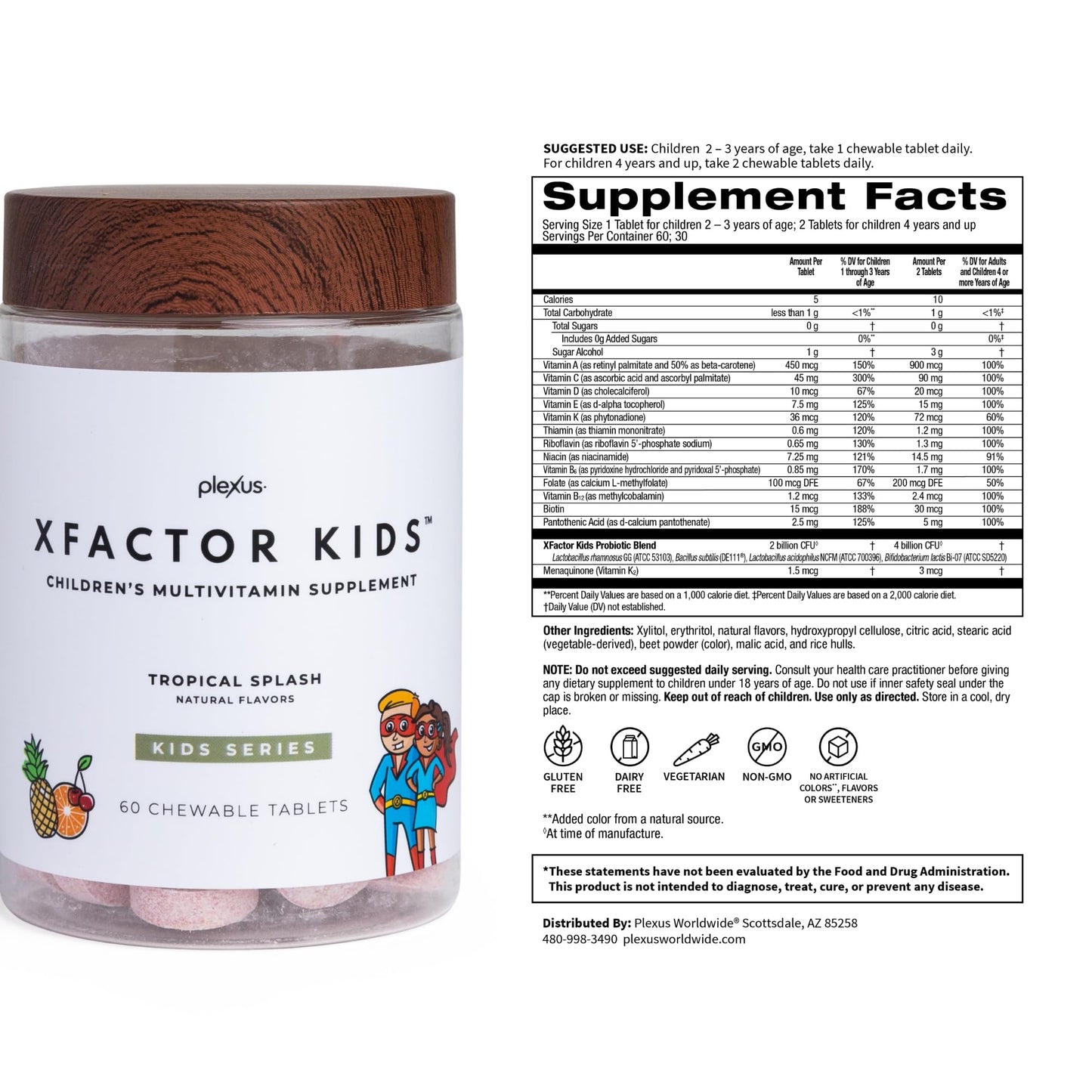 Plexus Xfactor Kids Chewable 60 Count