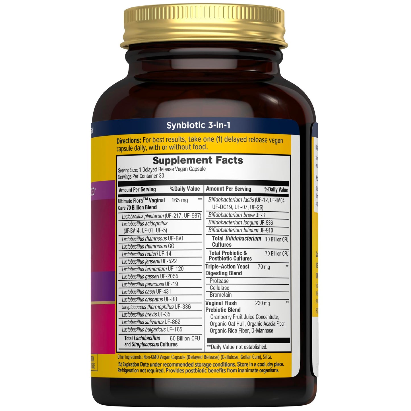 Renew Life Ultimate Flora Probiotics for Women 70 Billion CFU, 30 Capsules