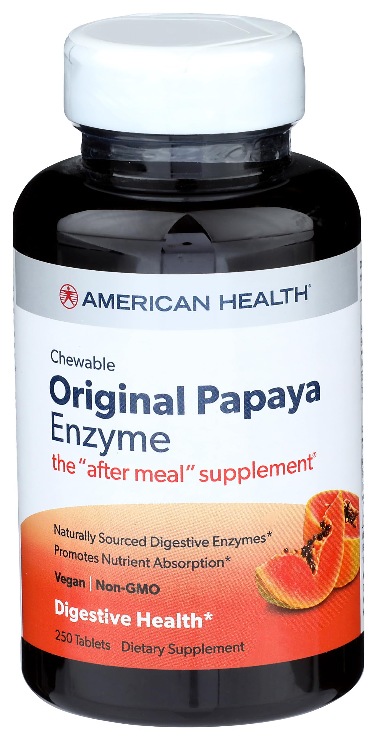 American Health Papaya Enzyme Plus Tablets 250 Count