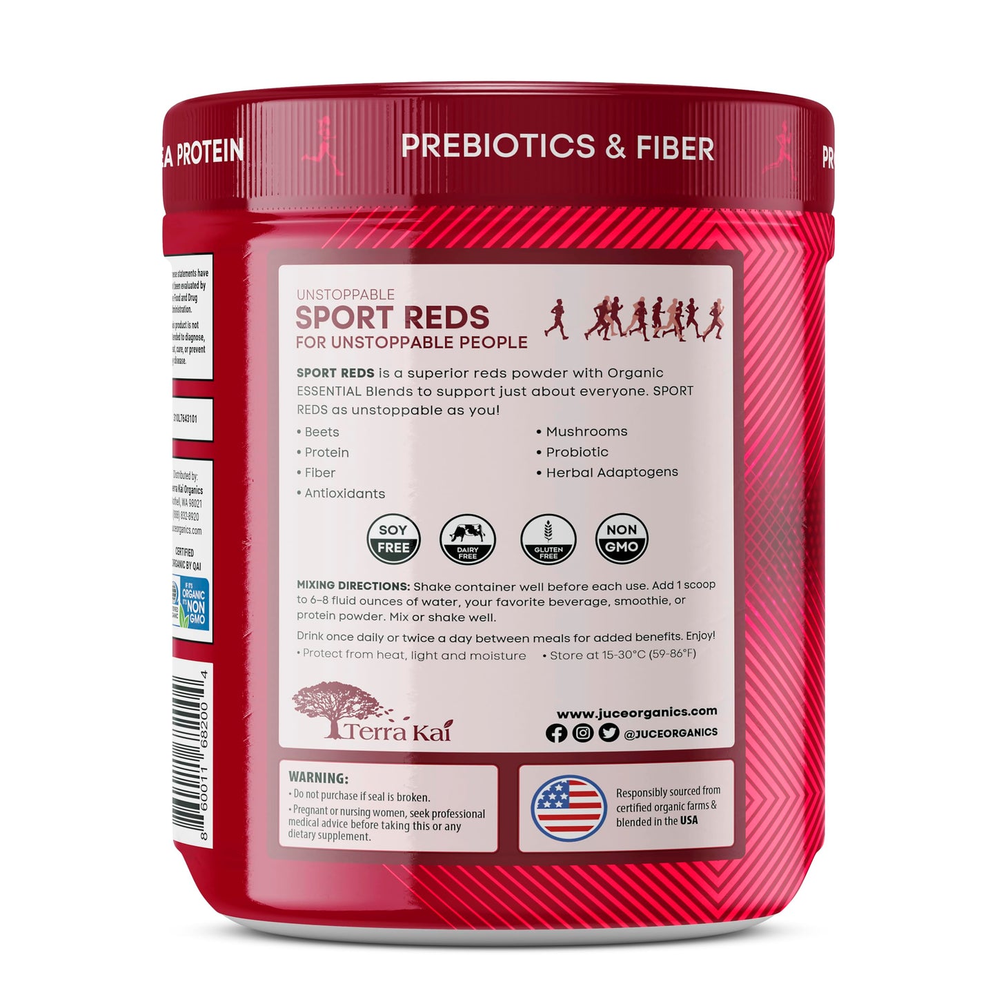 Terra Kai Organics Juce Sports Reds Organic Superfood Powder 11.2 oz